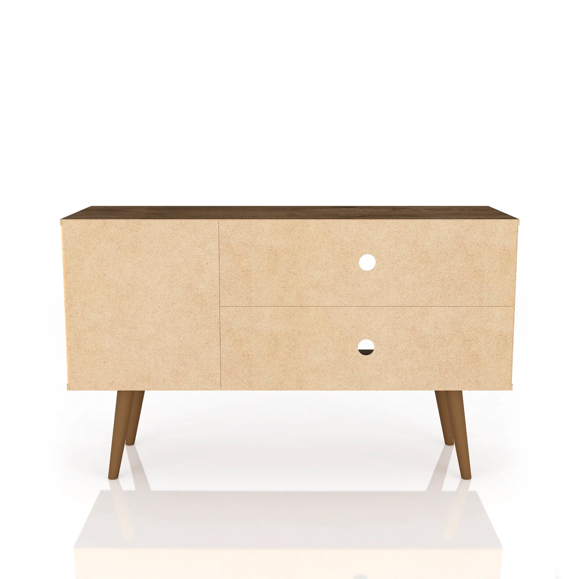 Liberty 42.52 TV Stand in Rustic Brown and 3D Brown Prints - Image 8