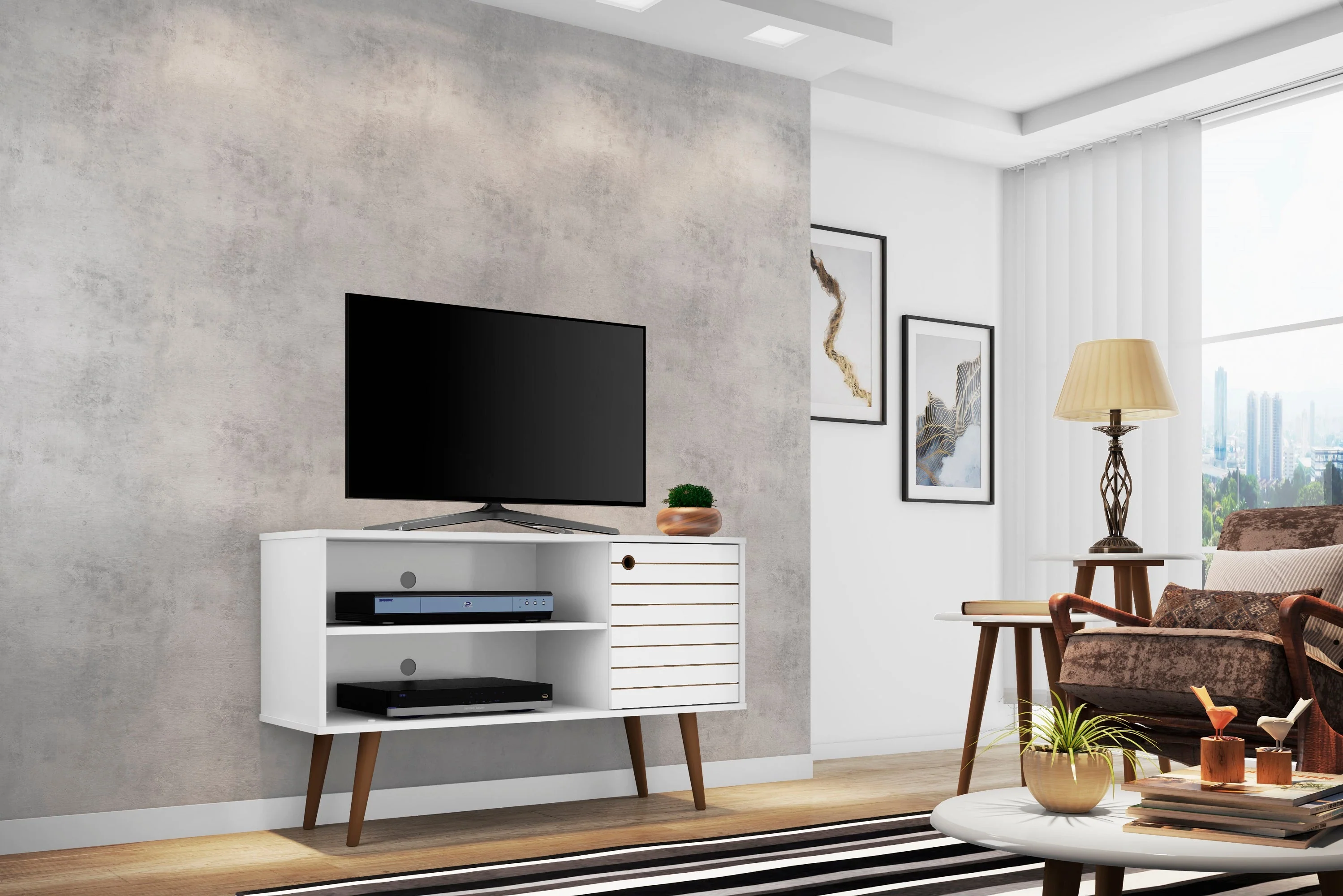 Liberty 42.52 TV Stand in White - Image 2