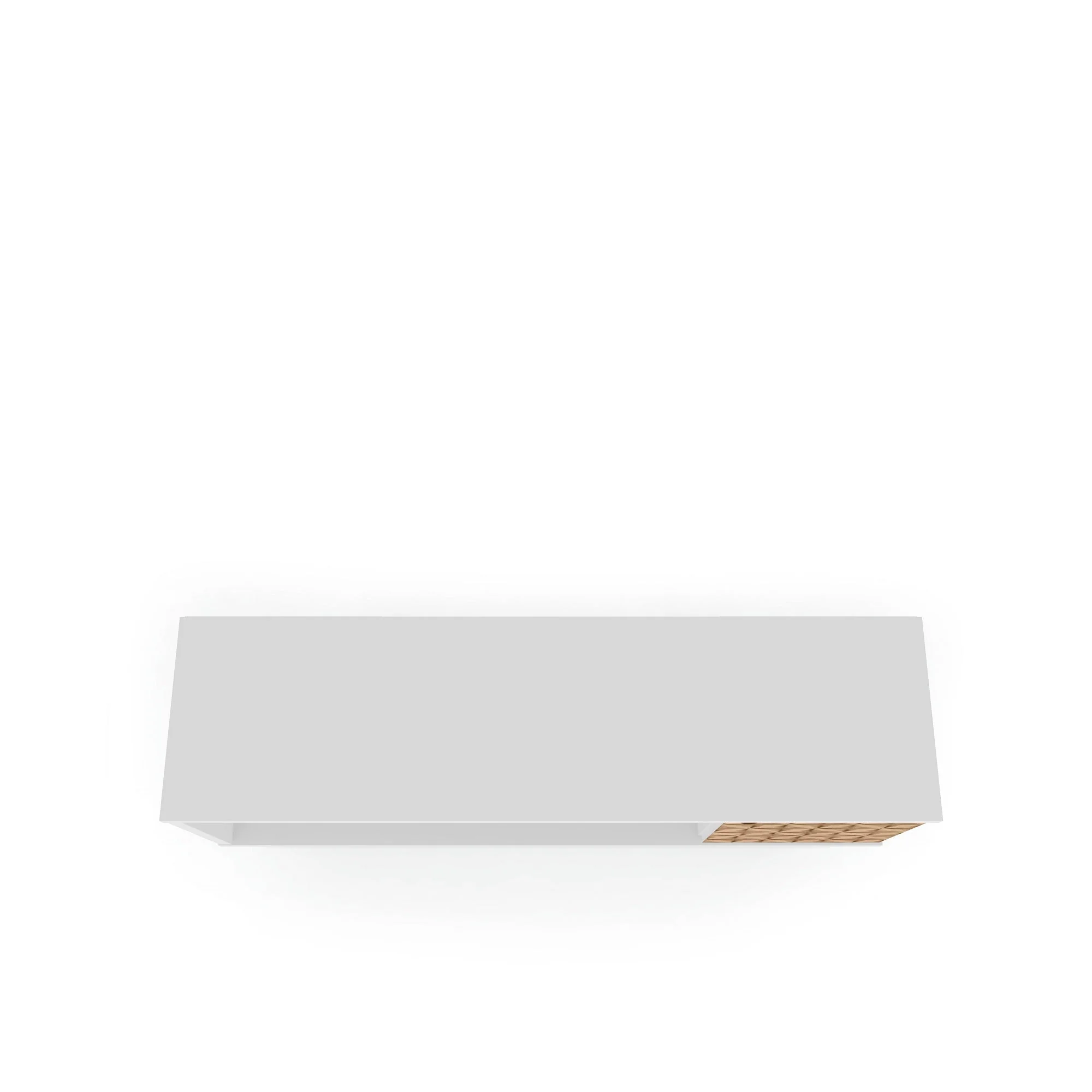 Liberty 53.14" Mid-Century Modern TV Stand in White and 3D Brown Prints - Image 7