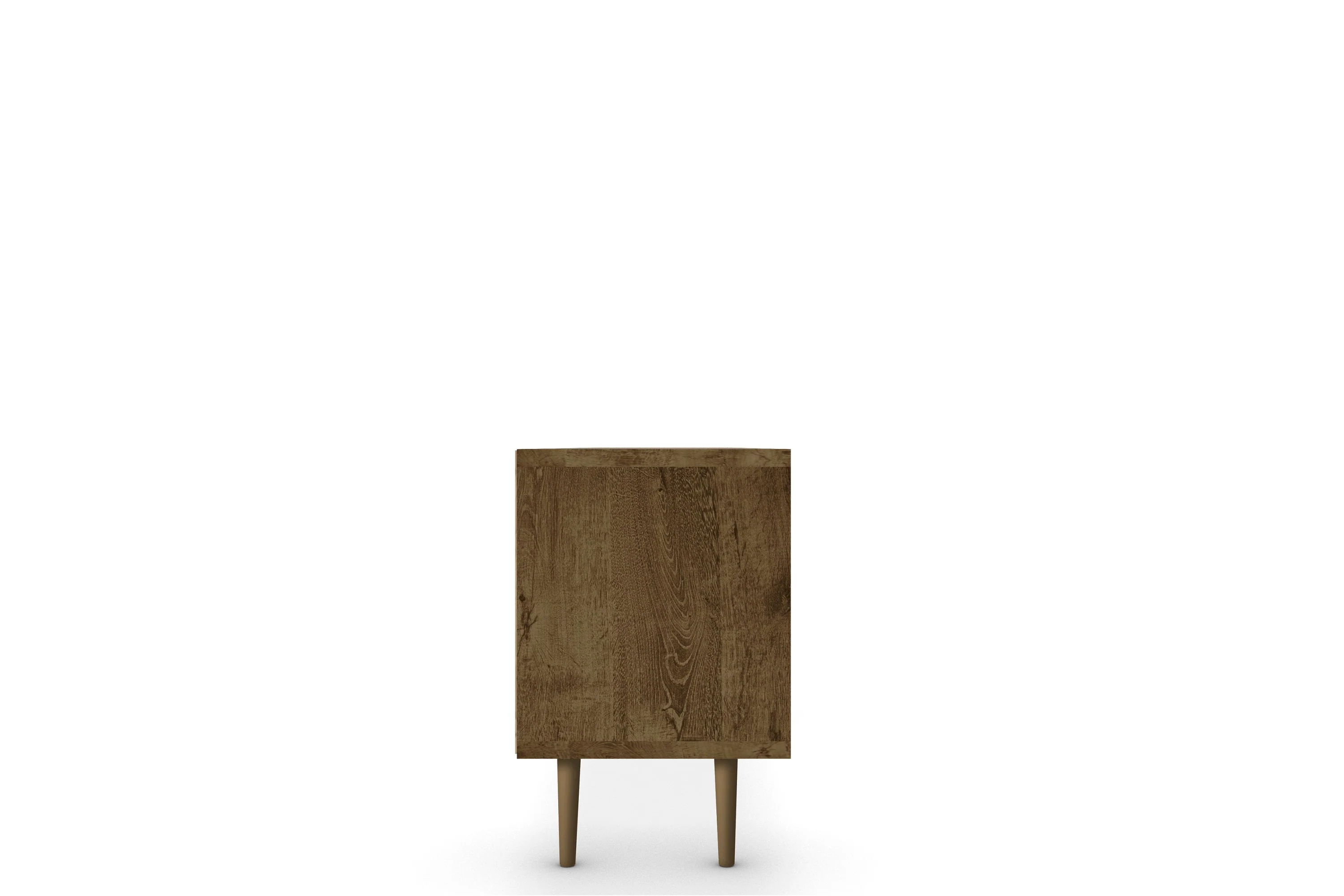 Liberty 70.86" Mid-Century Modern TV Stand in Rustic Brown and 3D Brown Prints - Image 5