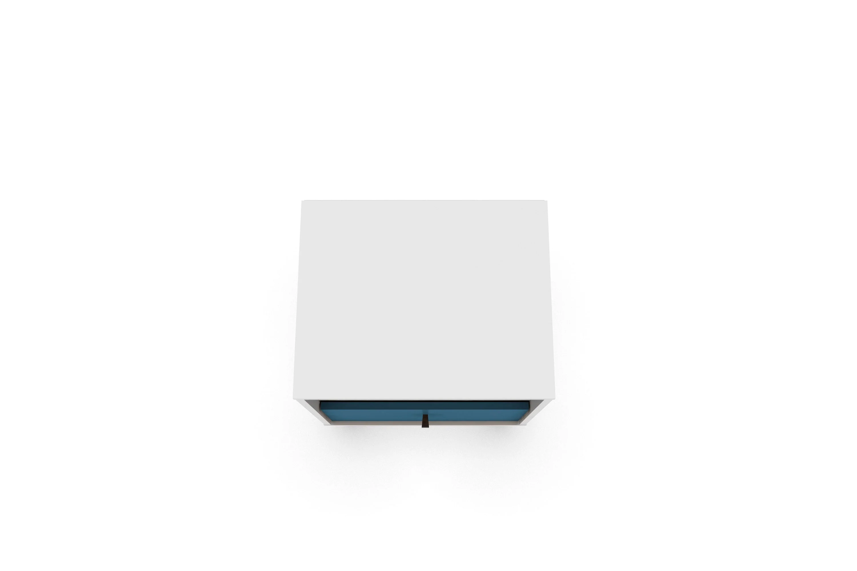 Liberty Mid-Century Modern Nightstand 1.0 in White and Aqua Blue - Image 6