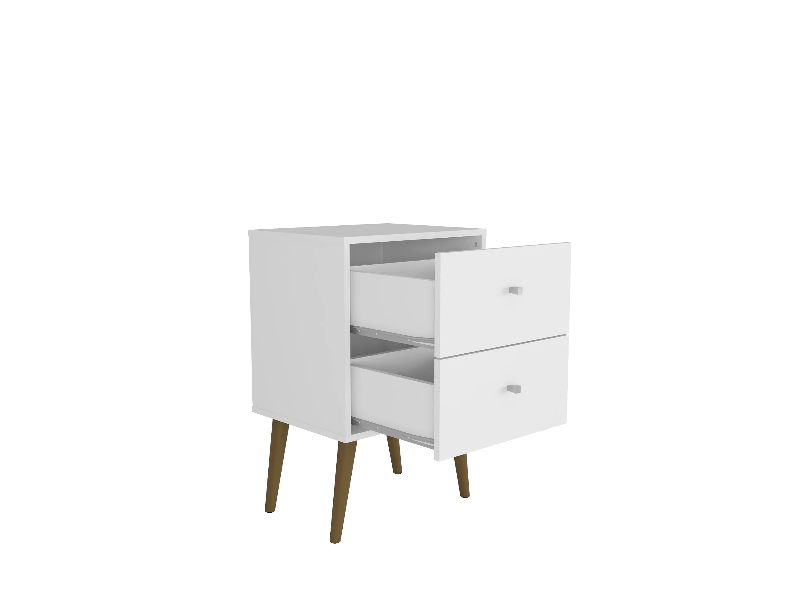 Liberty Mid-Century Modern Nightstand 2.0 in White - Image 4