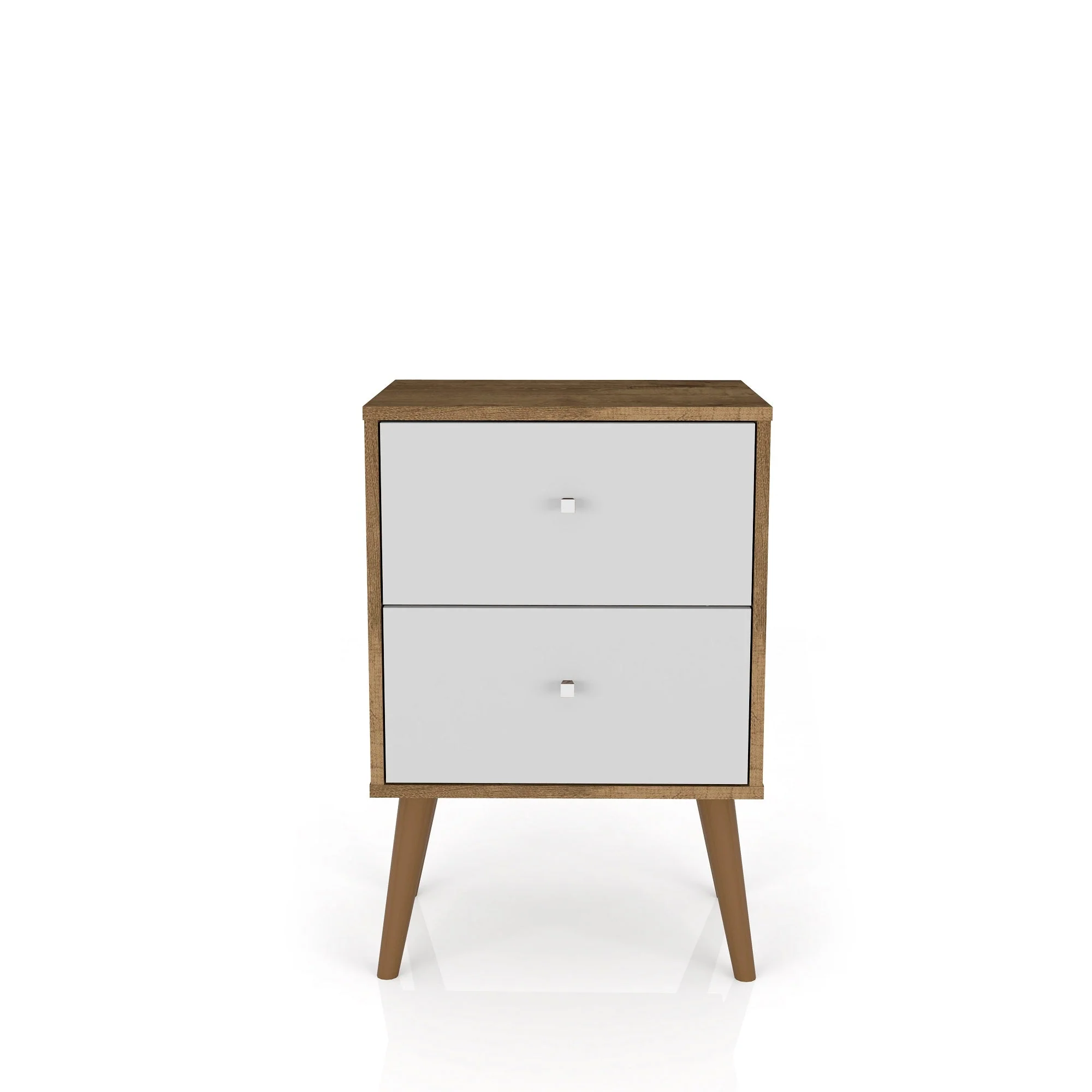 Liberty Nightstand 2.0 in Rustic Brown and White - Image 8