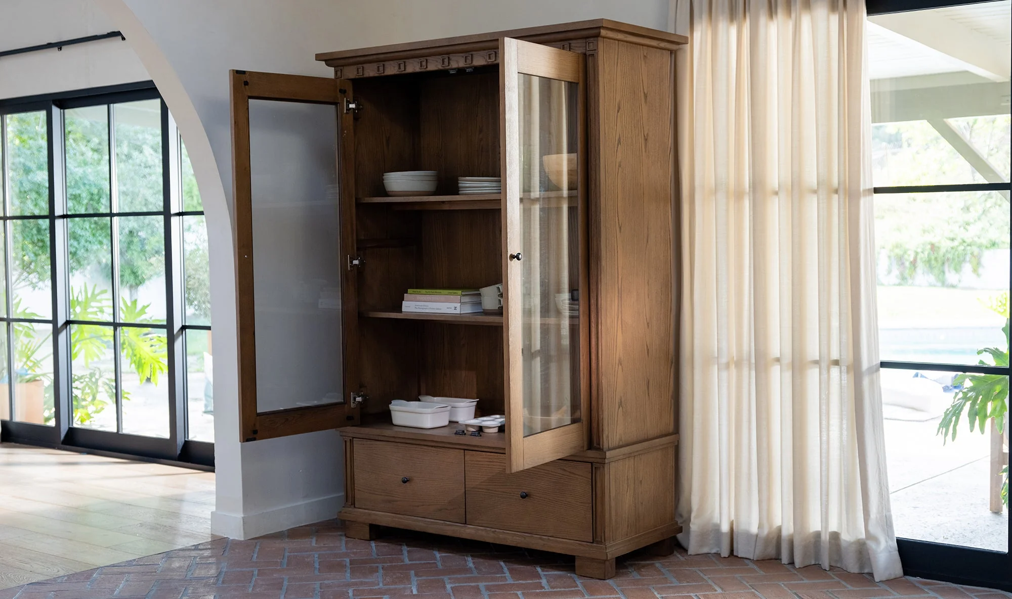 Lillian Tall Cabinet Brown - Image 6