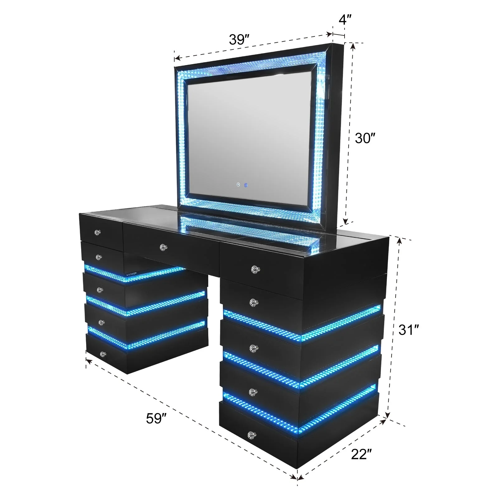 Lily Black Vanity Set - Image 4