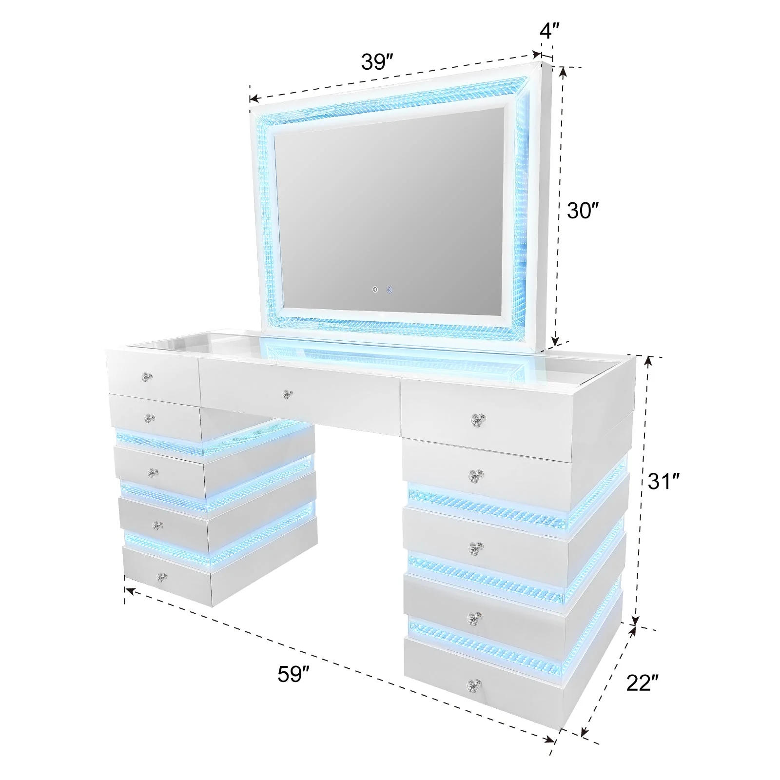 Lily White Vanity Set - Image 4