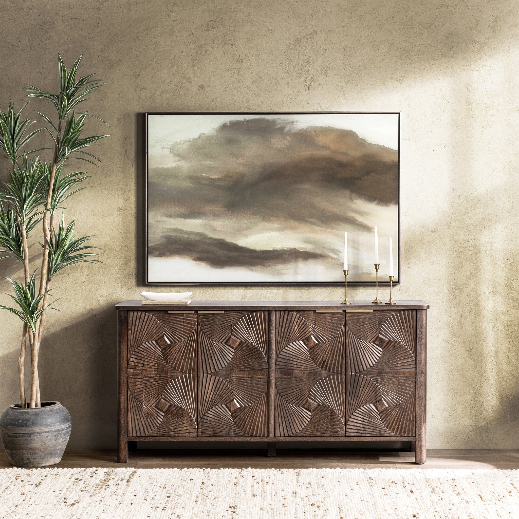 Lina 4 Door Cabinet - Kona Brown - Image 8