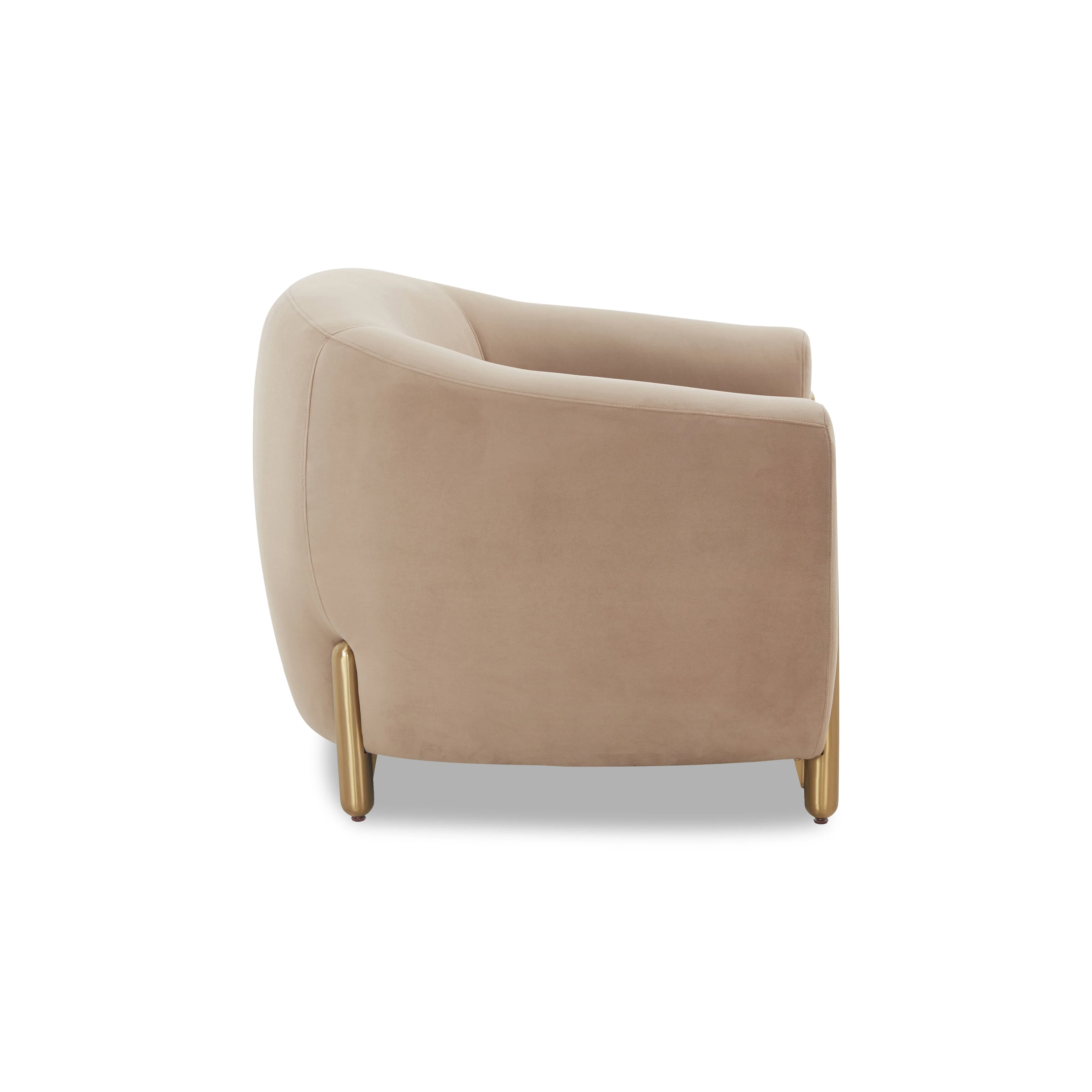 Lina Cafe Au Lait Performance Velvet Accent Chair - Image 4