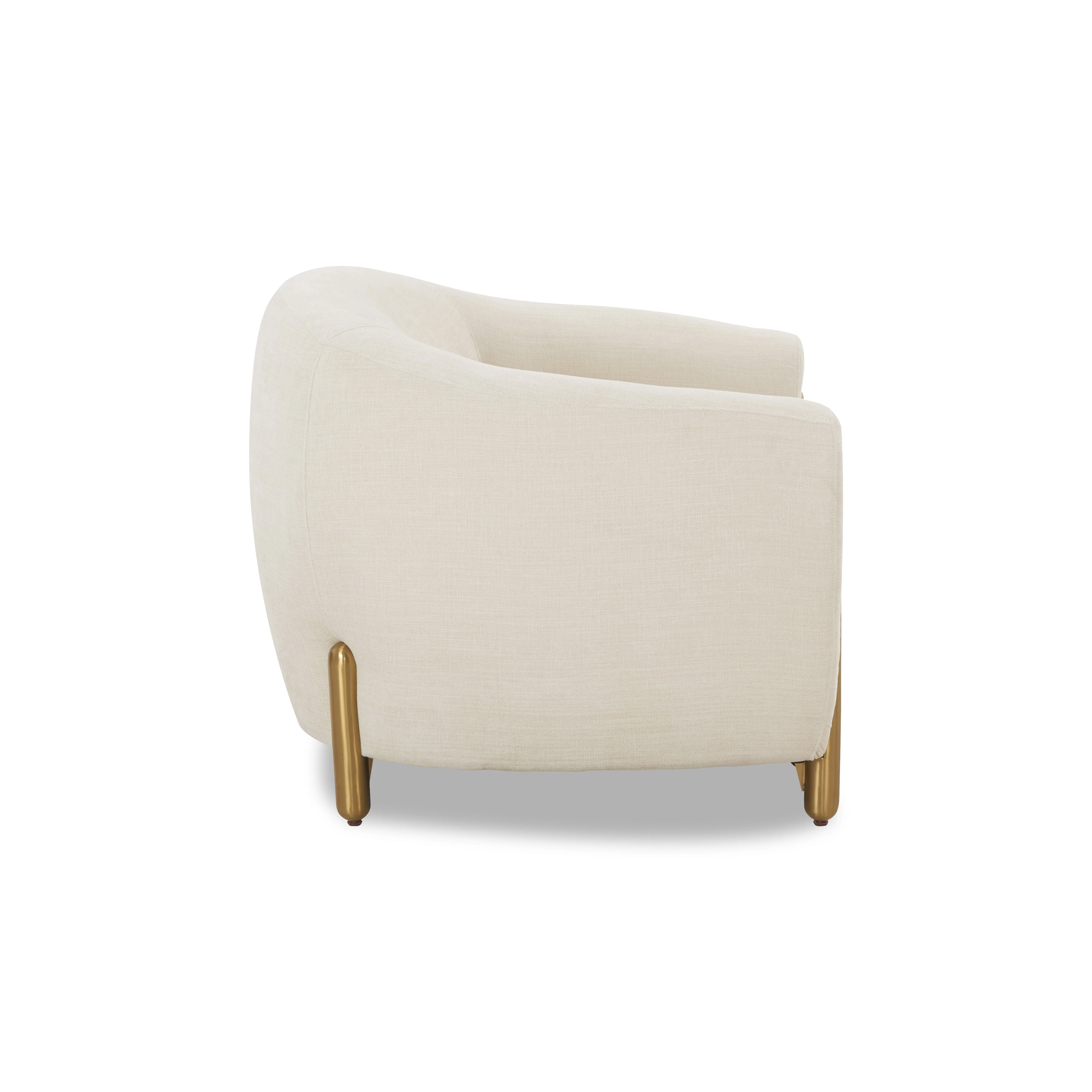 Lina Cream Performance Linen Accent Chair - Image 4