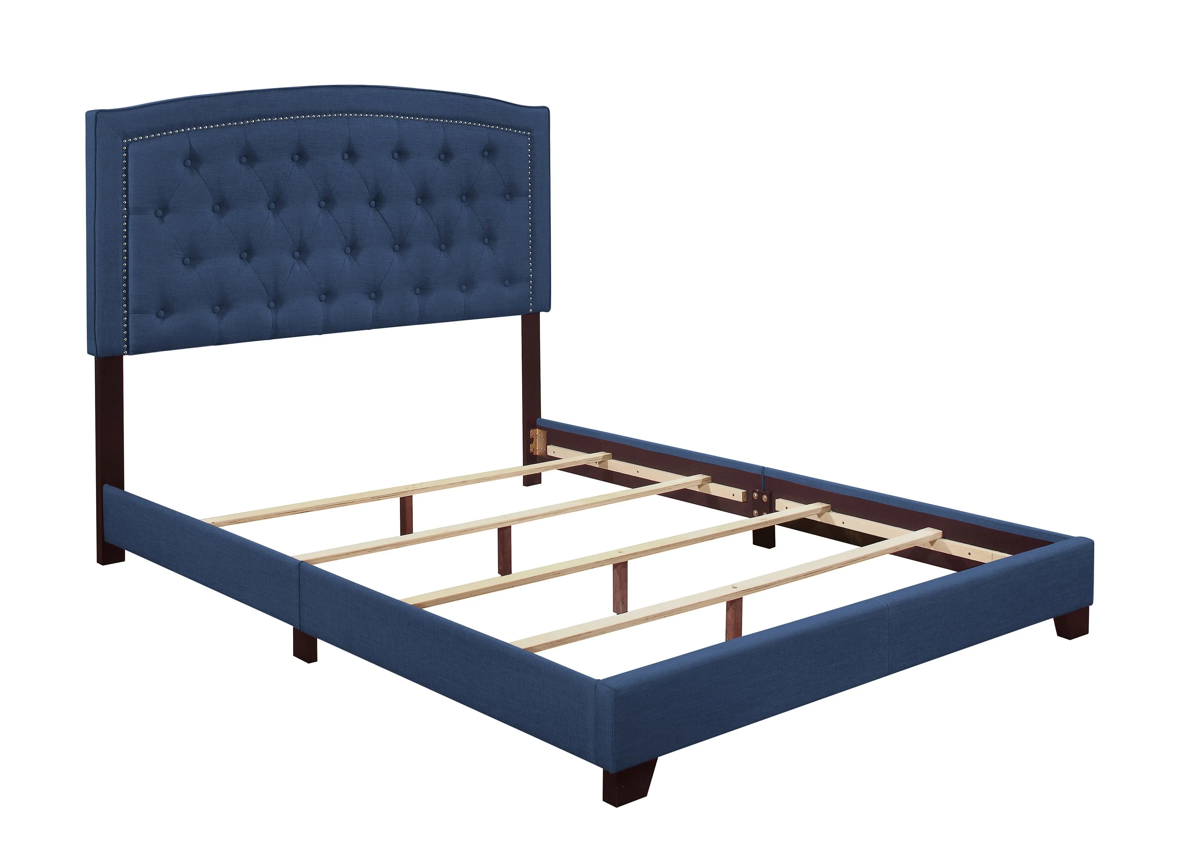 Linda Blue King Upholstered Bed - Image 3