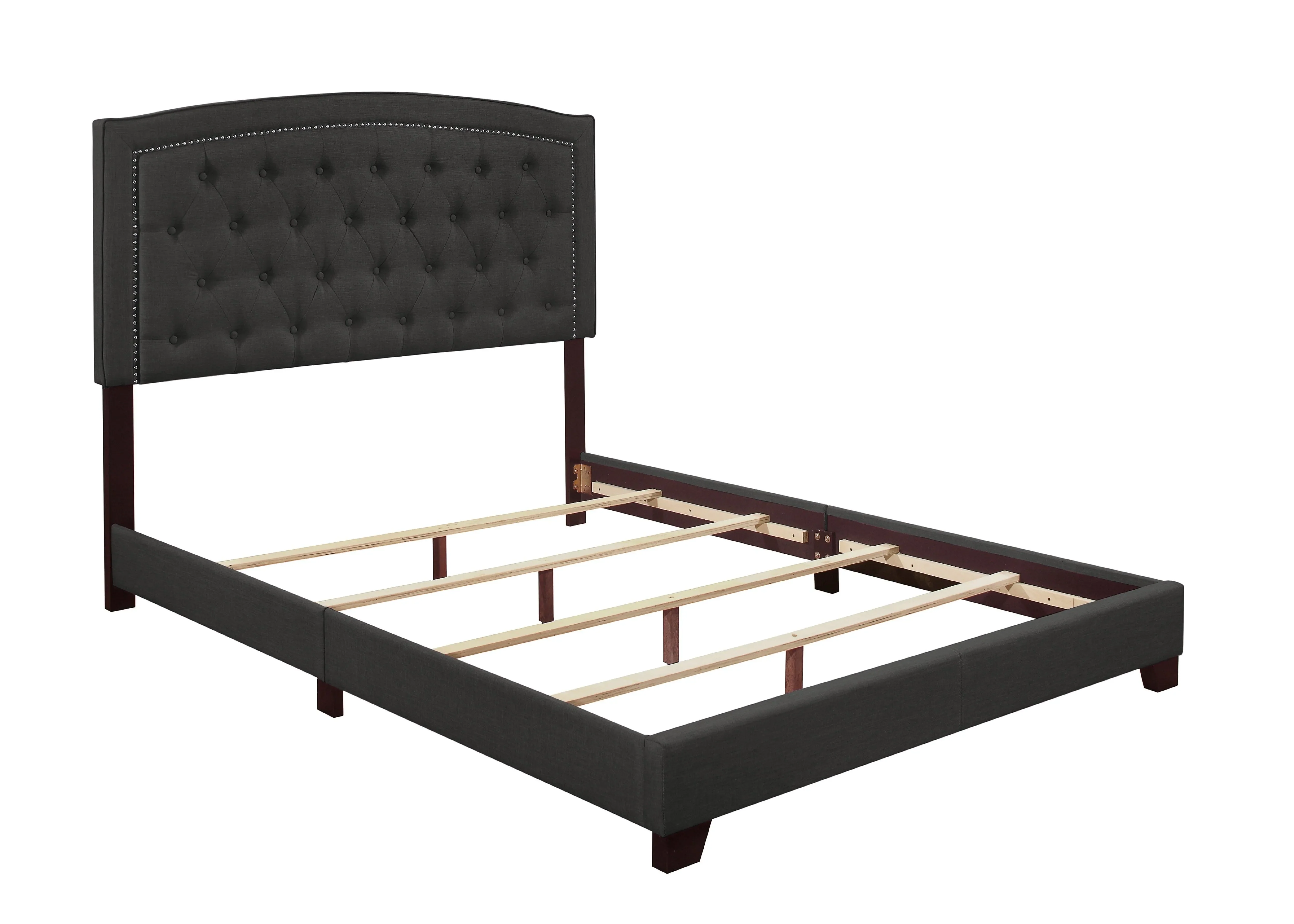 Linda Dark Gray Queen Upholstered Bed - Image 3