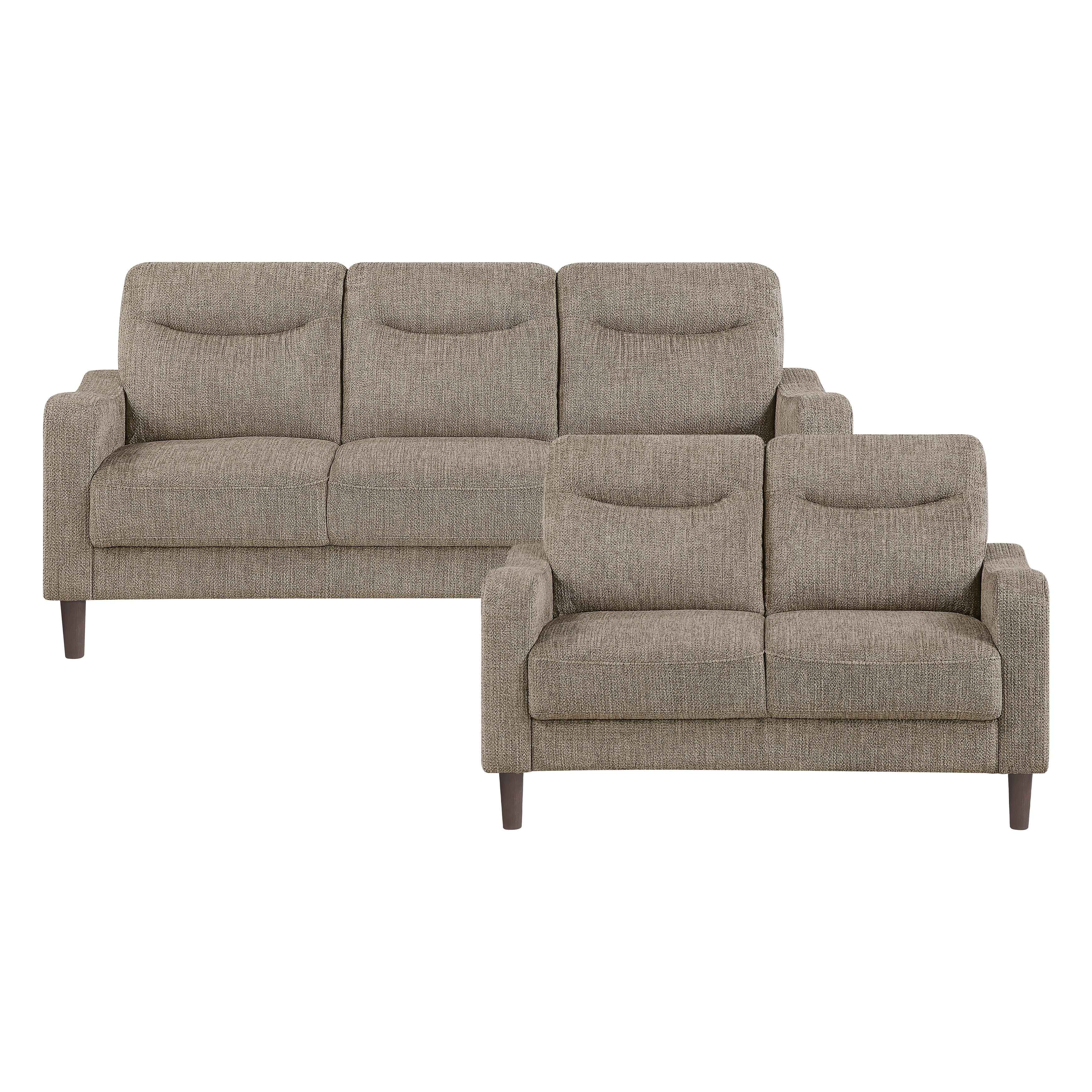 Linden Brown Sofa & Loveseat