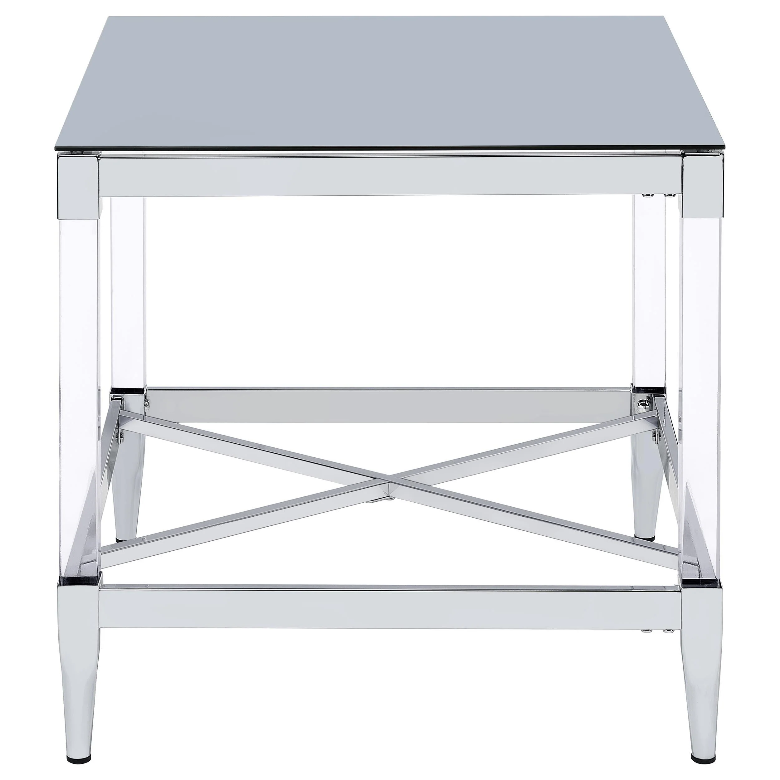 Lindley Chrome 2-Piece Square Coffee and End Table Set - Image 5