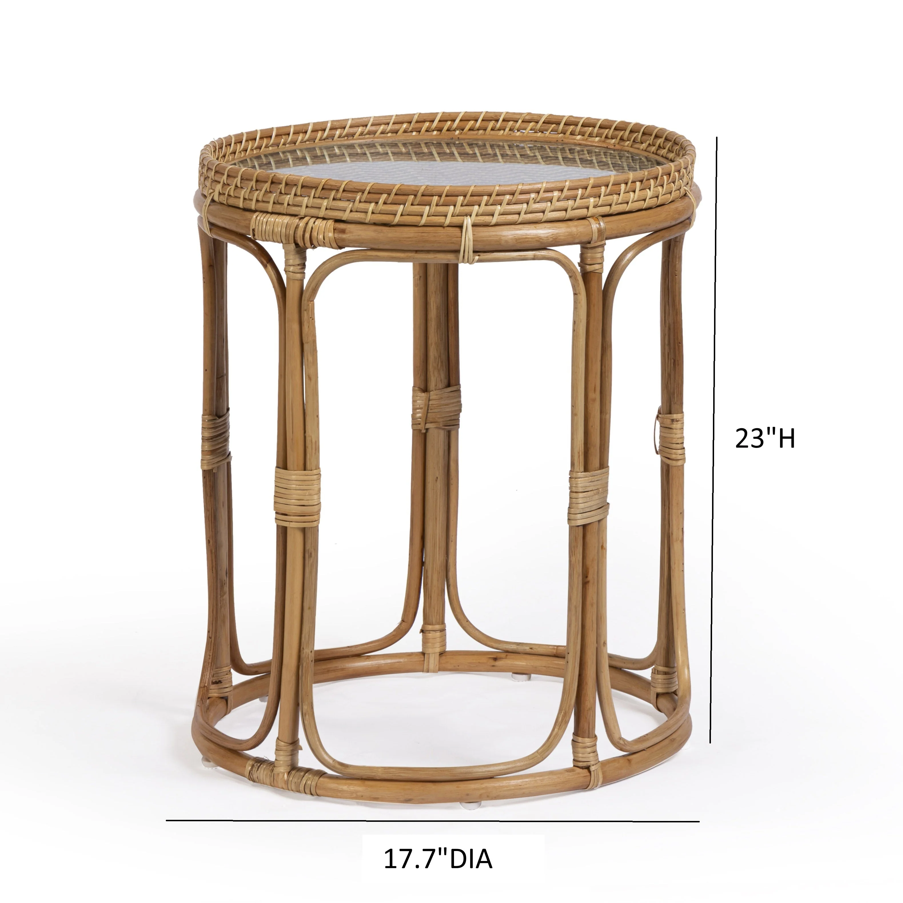 Lindy Rattan Side Table - Image 7