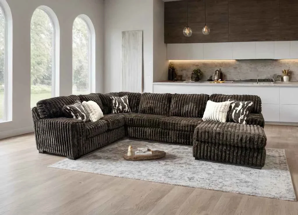 Linea Chocolate RAF Sectional
