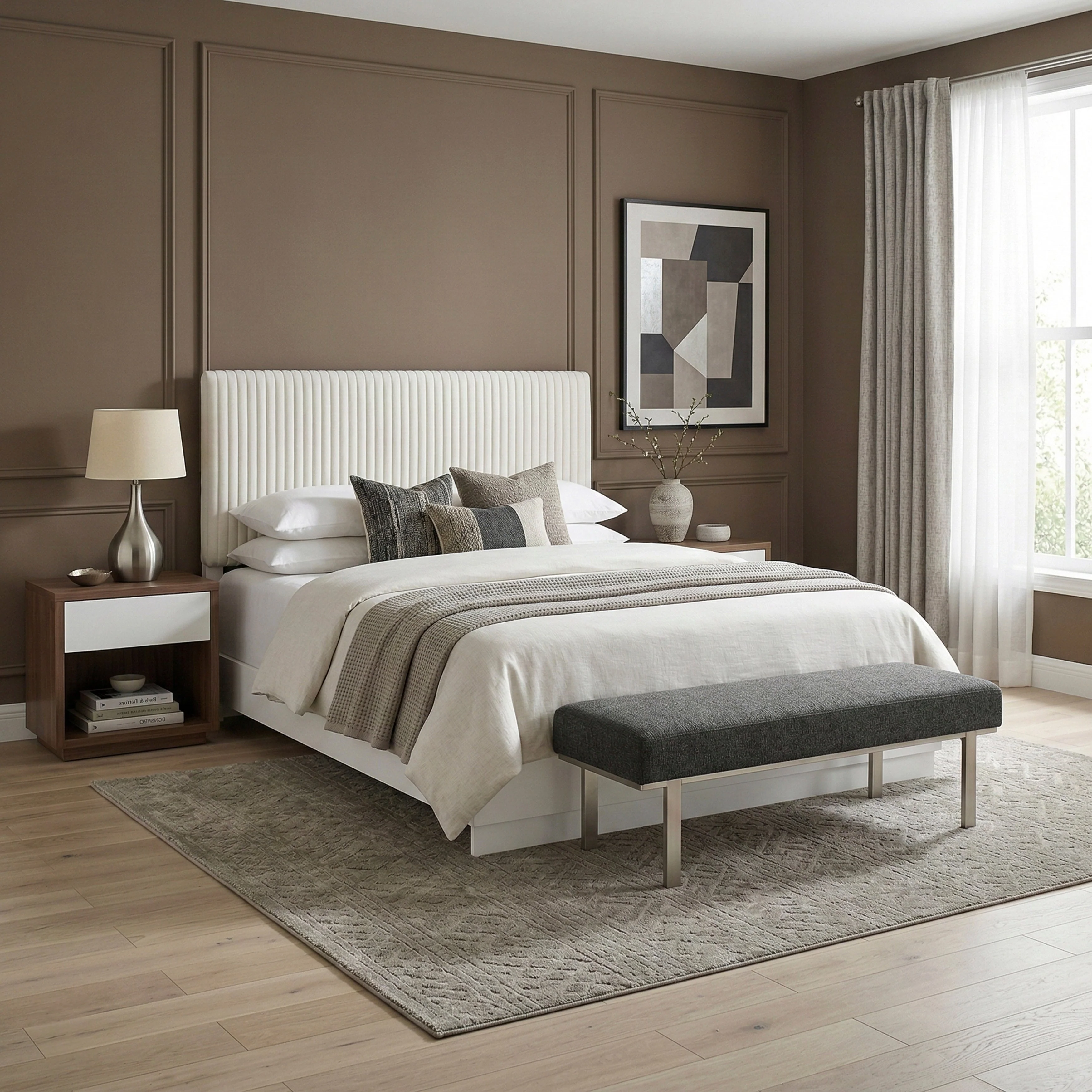Linea Pearl White California King Bed - Image 11