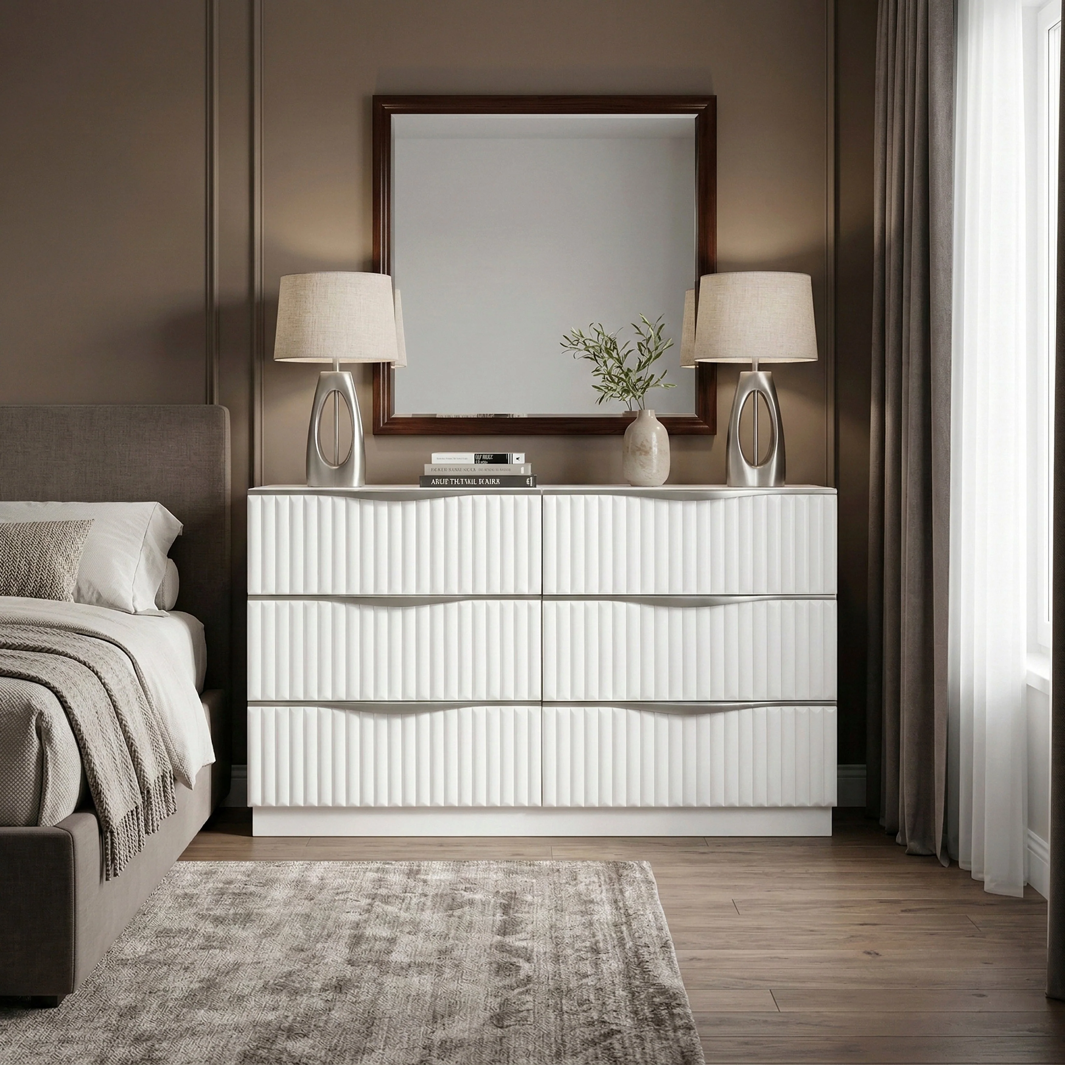 Linea Pearl White Dresser - Image 10