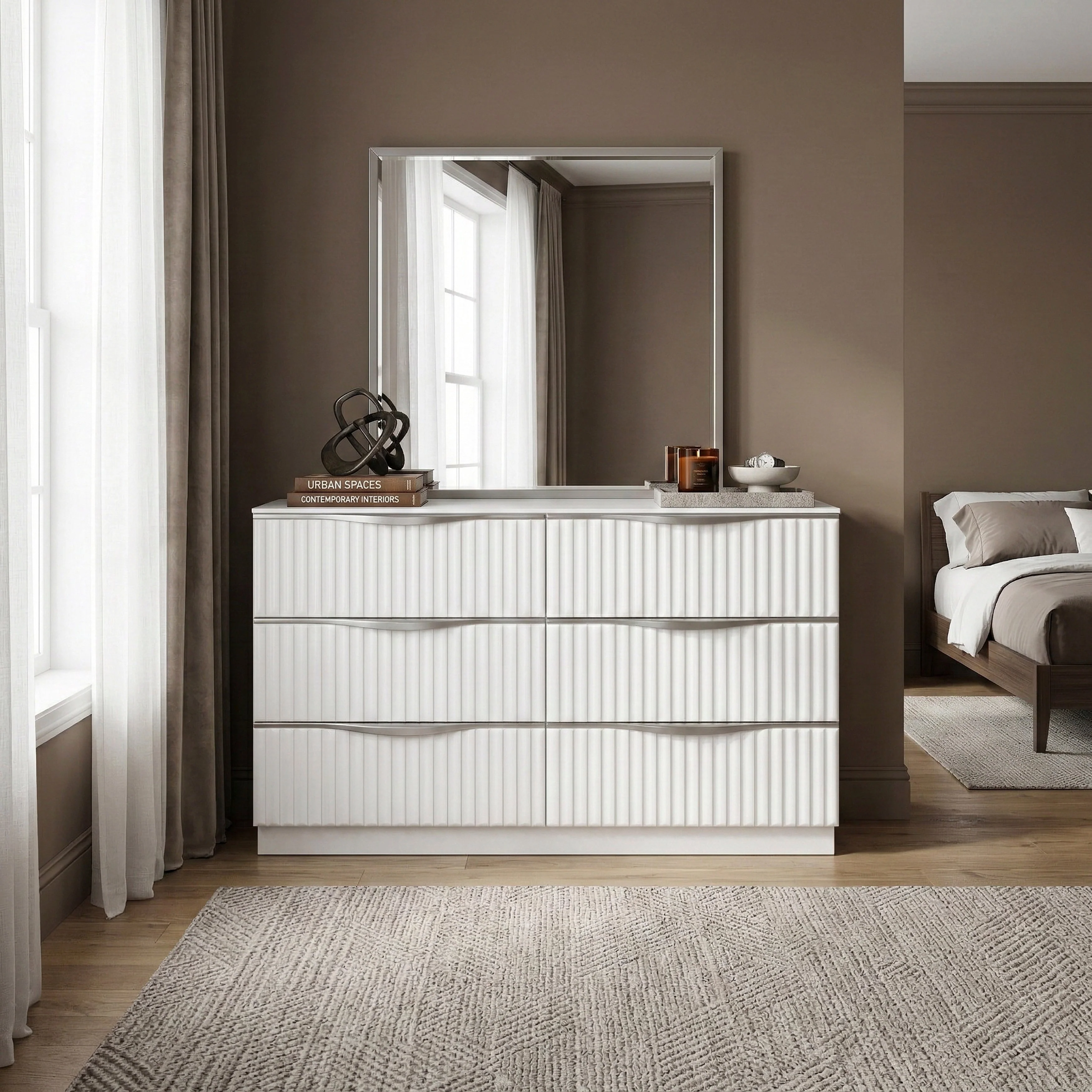 Linea Pearl White Mirror - Image 14