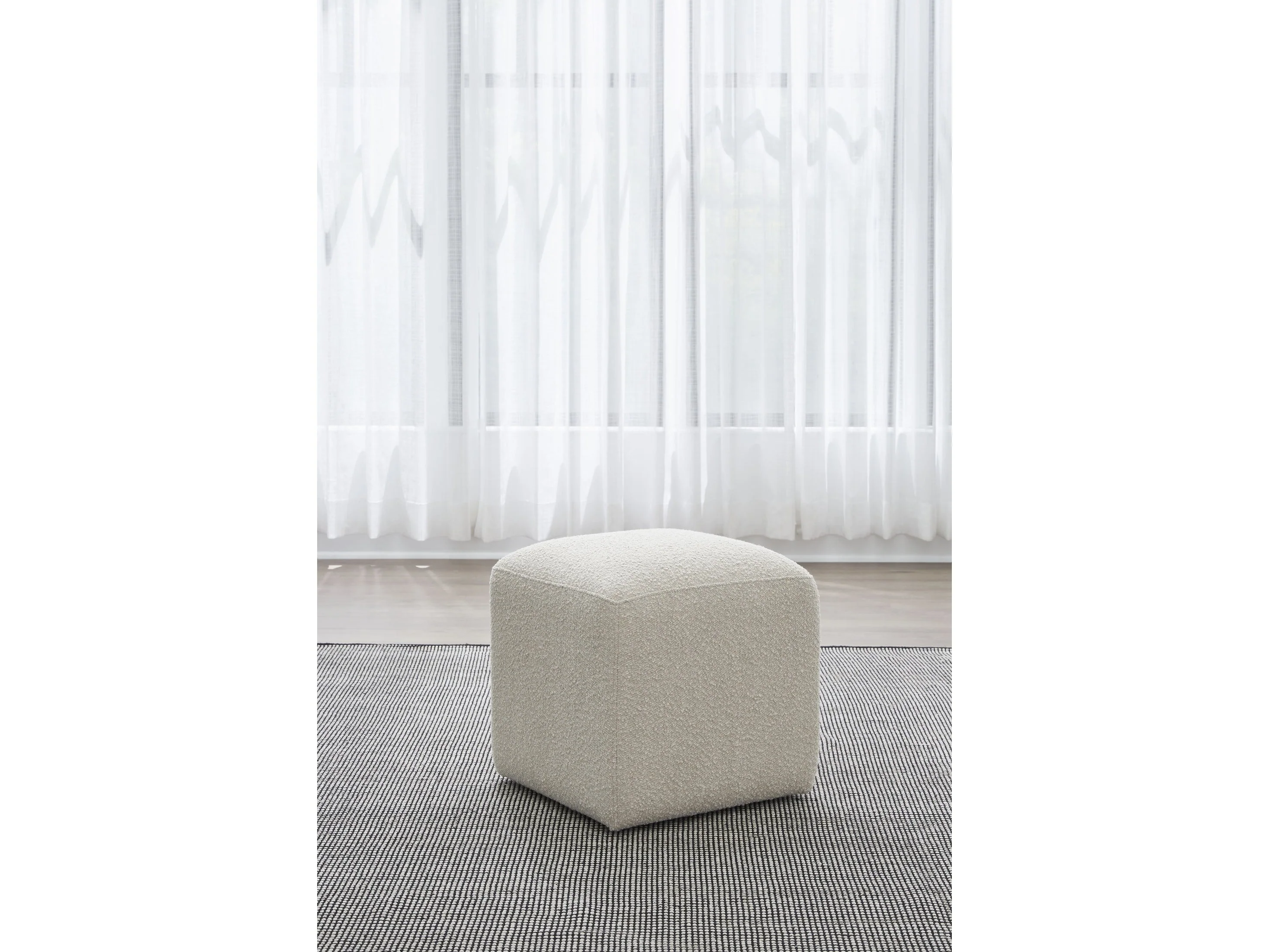 Liv Brun Fully Upholstered Dining Ottoman