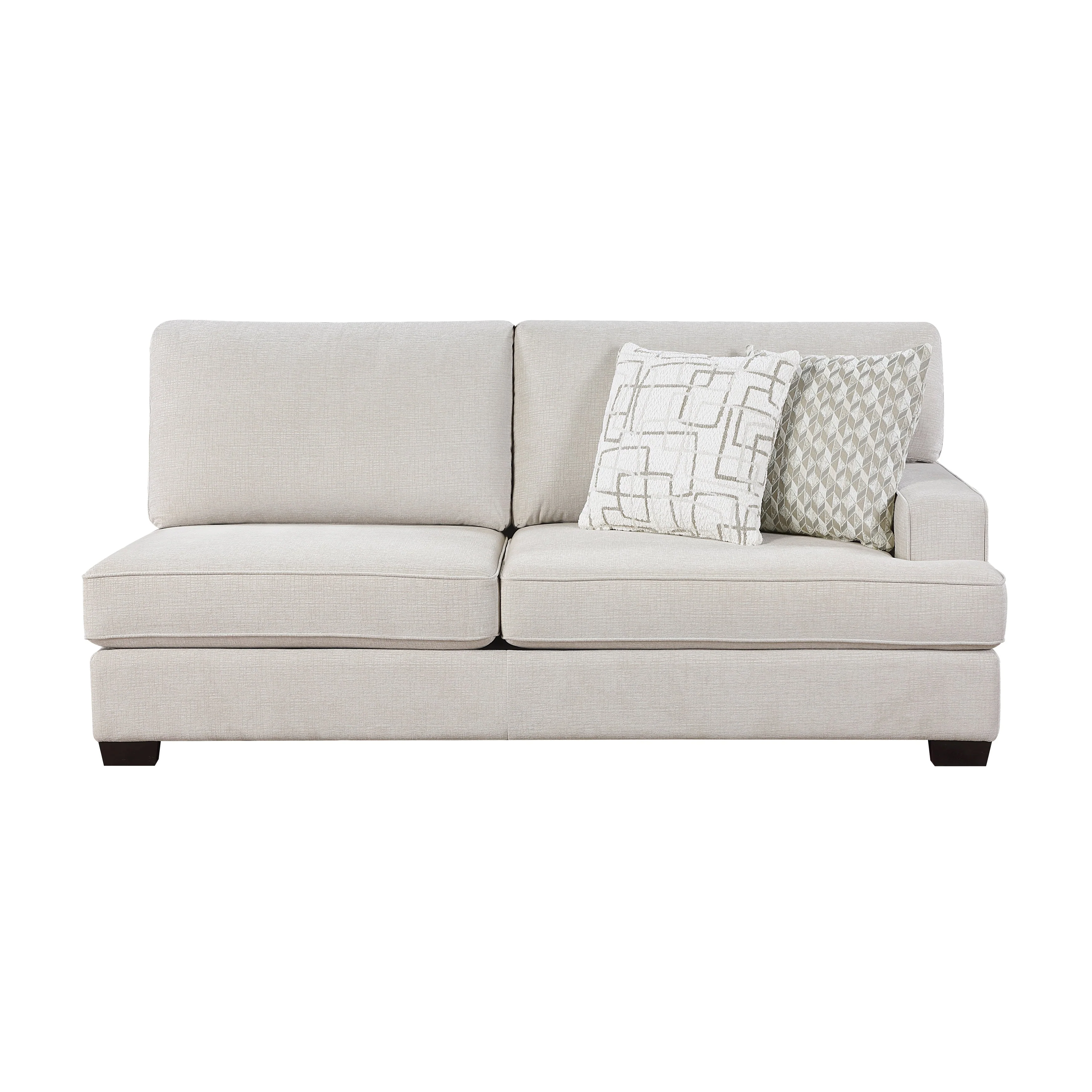 Livia Beige 3-Piece Sectional with Ottoman - Image 7