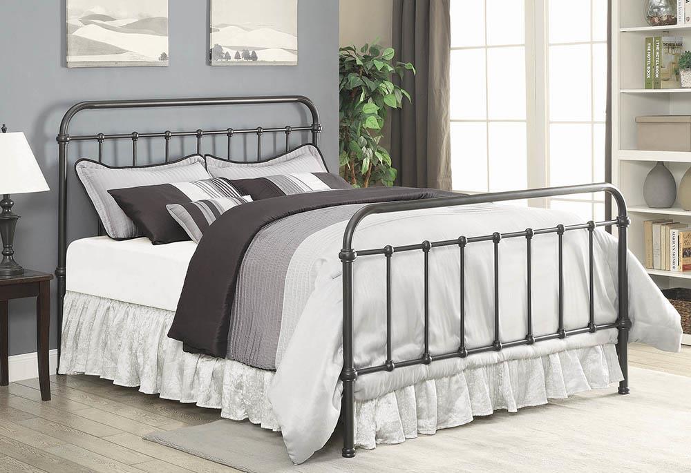 Livingston Dark Bronze Full Panel Metal Bed