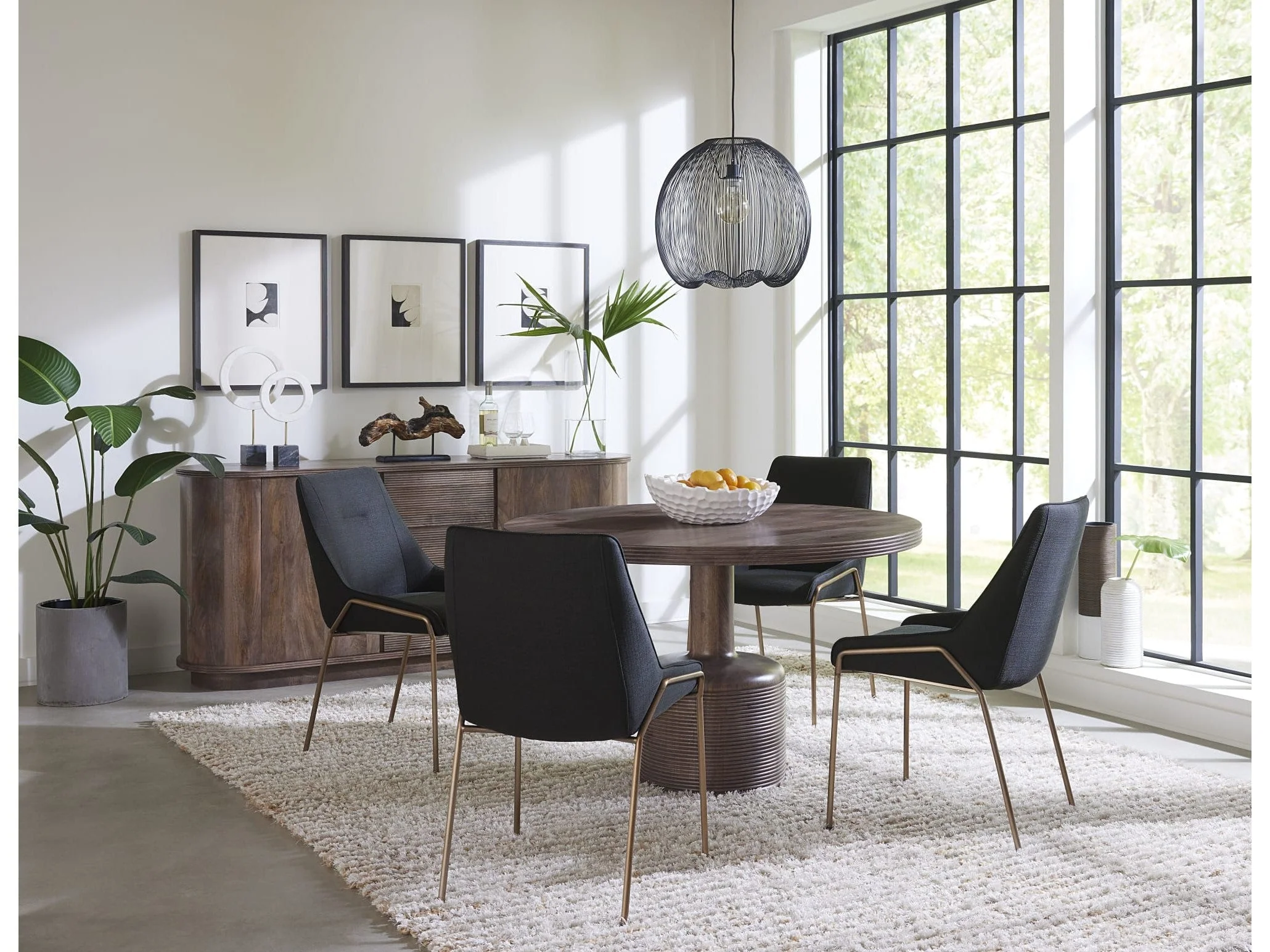 Liyana Natural Tan Solid Wood Round Dining Table
