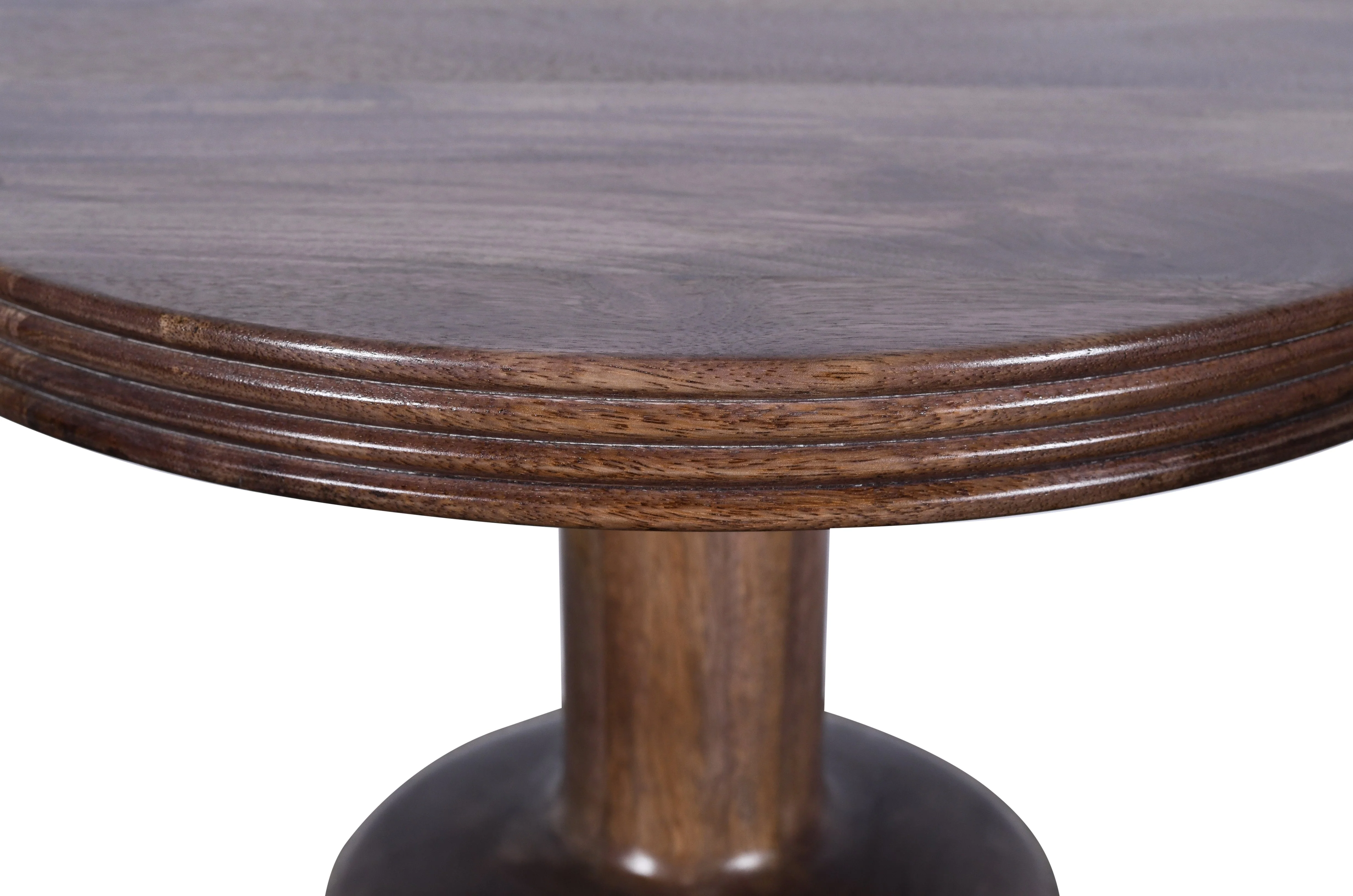 Liyana Solid Wood Round End Table in Natural Tan - Image 4