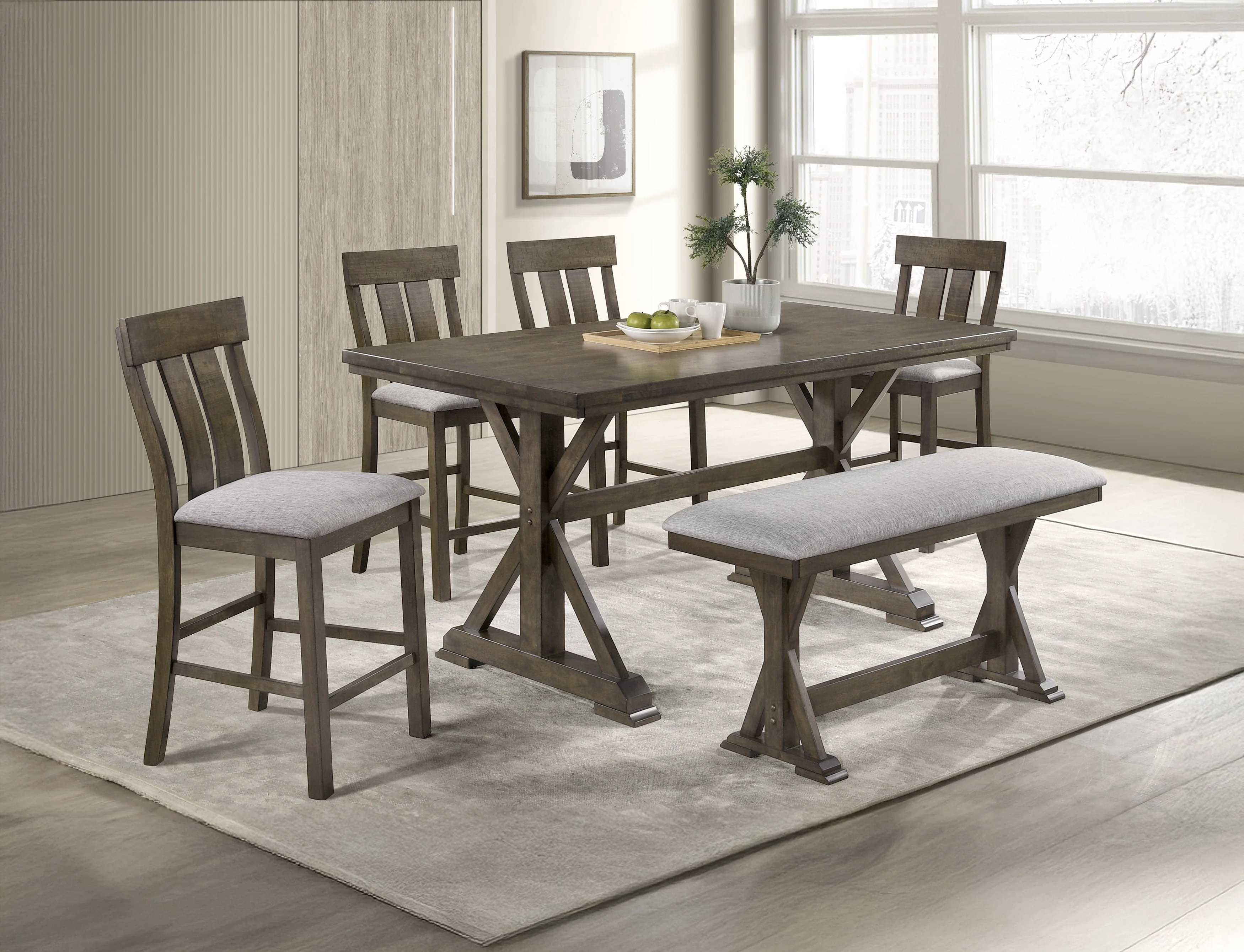 Lloyd Brown Counter Height Set - Image 2