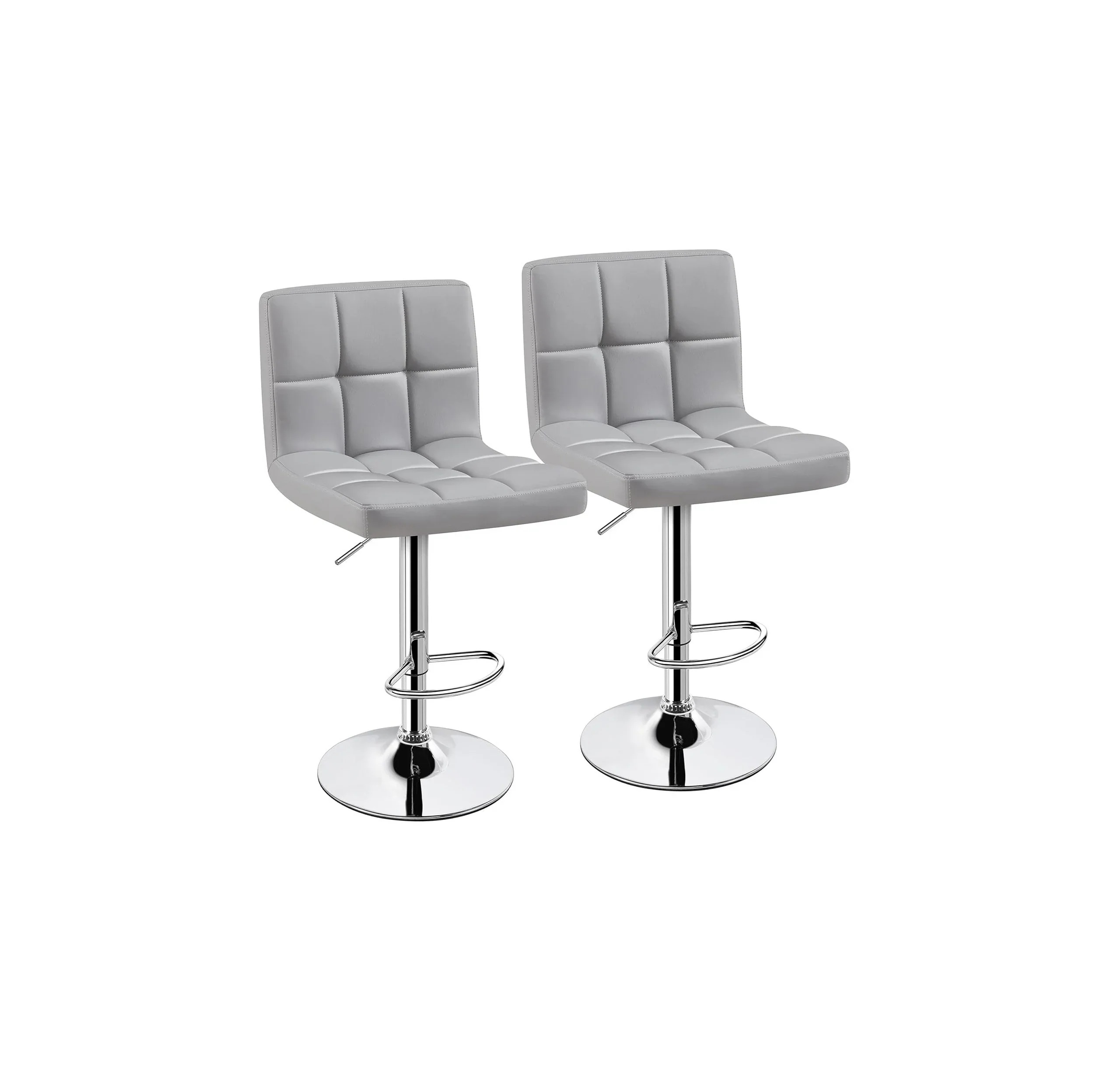 Loftline Gray Adjustable Barstool (Set of 2)
