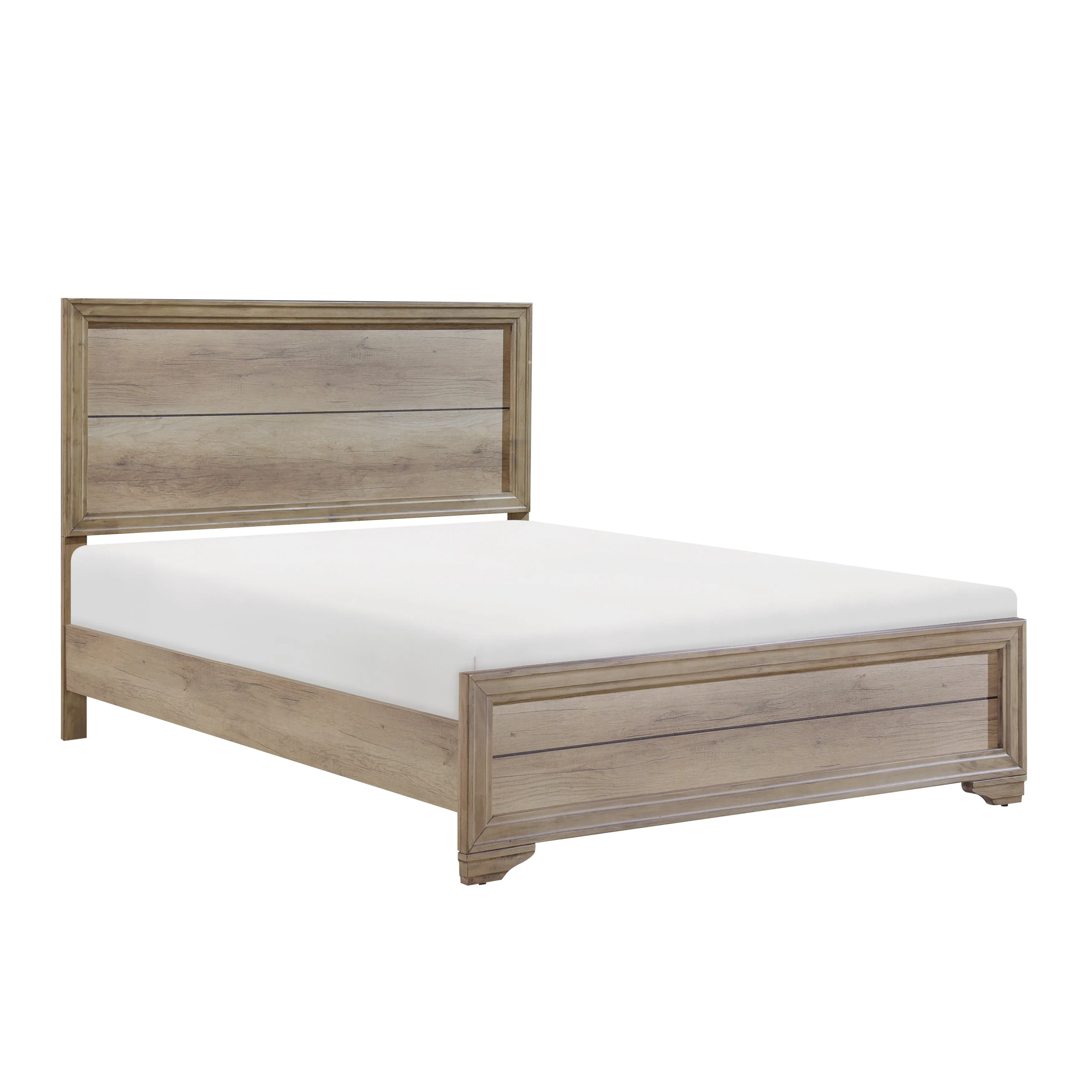Lonan Natural Twin Panel Bed