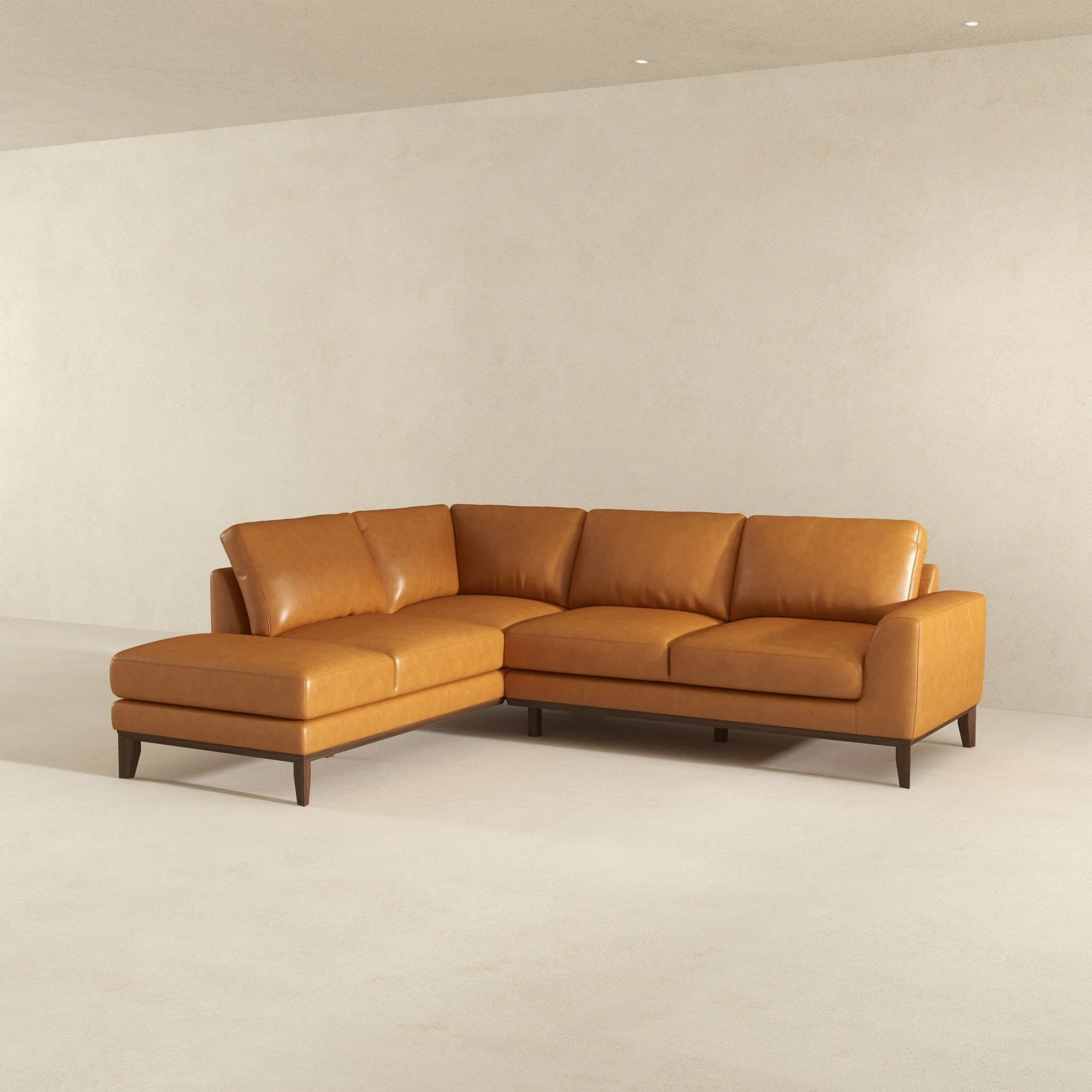 London Leather Sectional Sofa Left Facing - Image 6