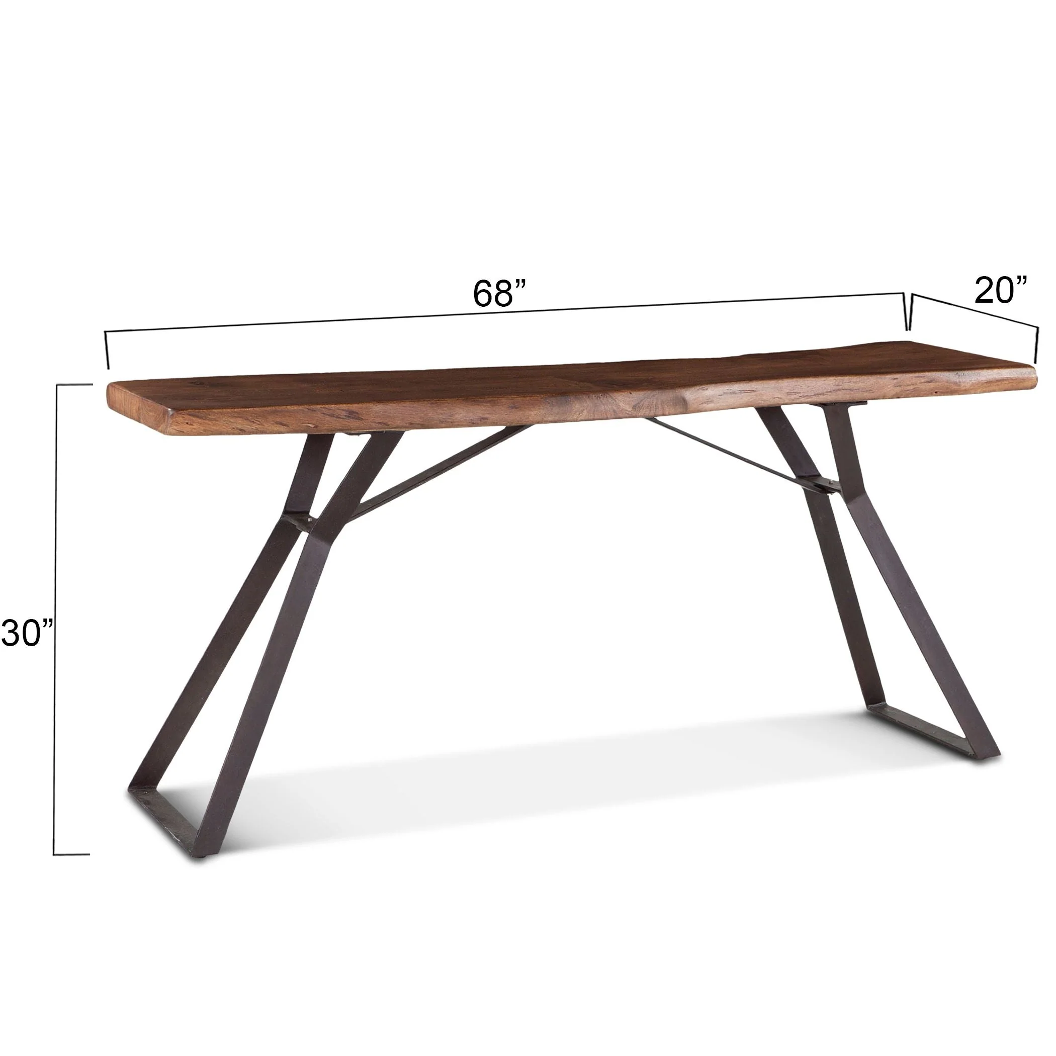London Loft 68" Console Table in Walnut - Image 8