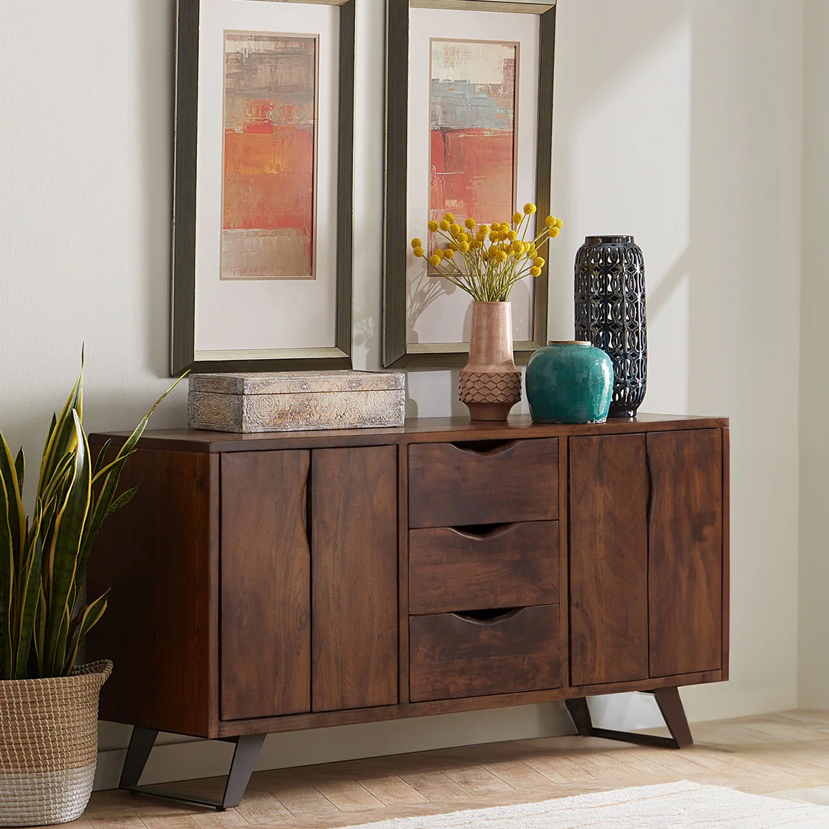 London Loft 68" Sideboard in Walnut