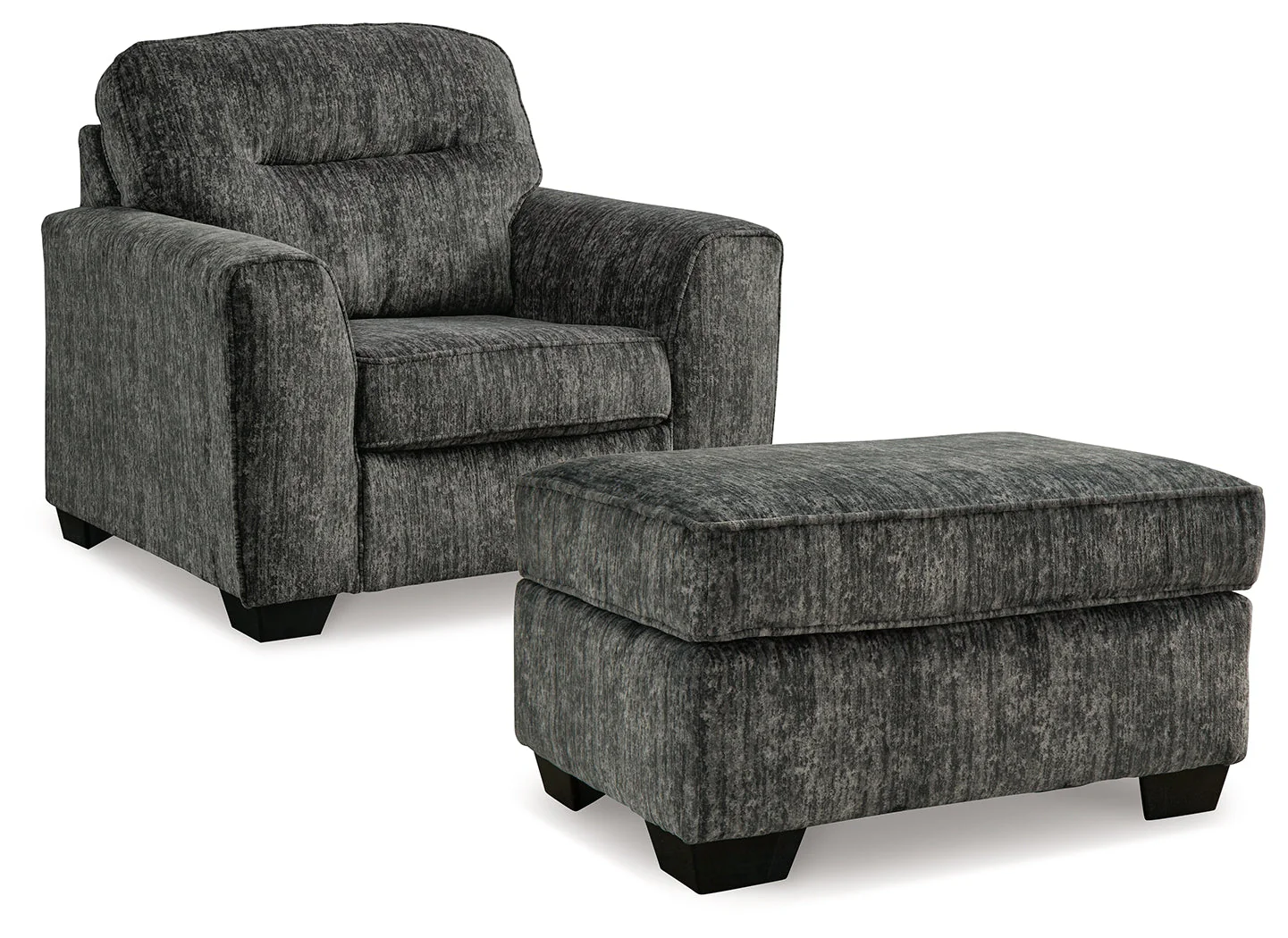 Lonoke Chair and Ottoman in Gunmetal - Image 14