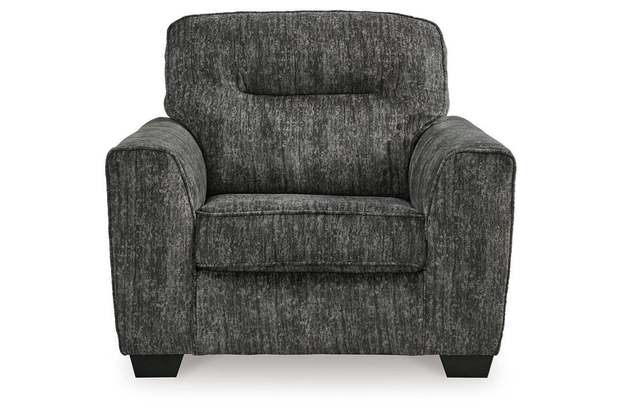 Lonoke Gunmetal Sofa, Loveseat, Oversized Chair and Ottoman - Image 5