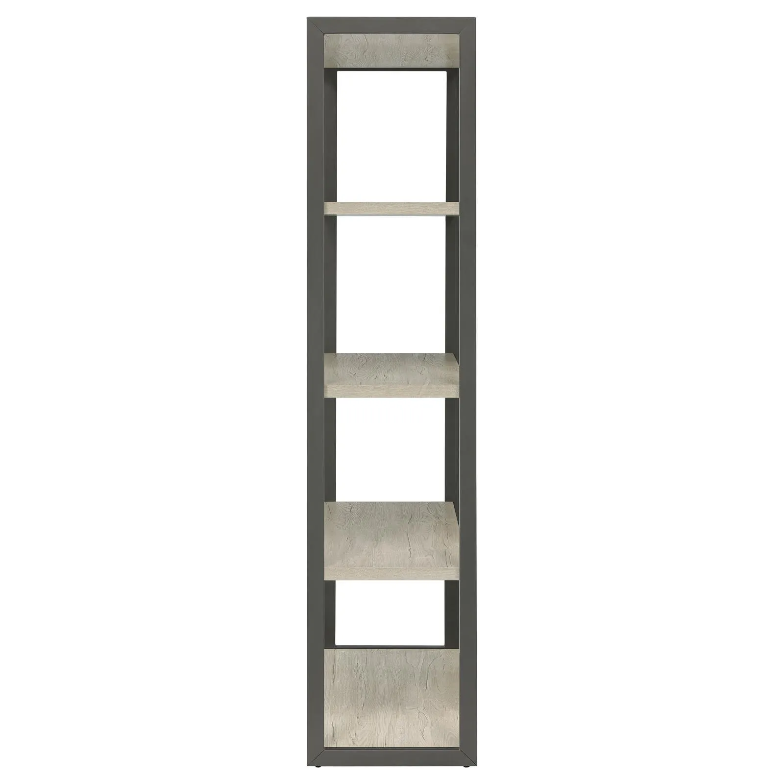 Loomis Whitewashed Gray 4-Shelf Bookcase - Image 9