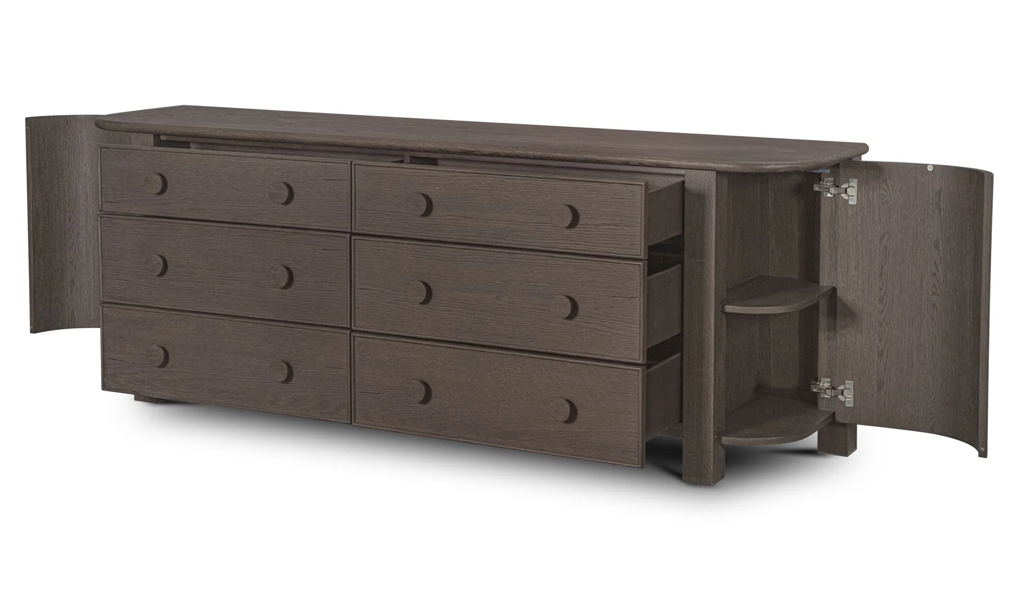 Loren 6 Drawer Dresser Dark Brown - Image 10
