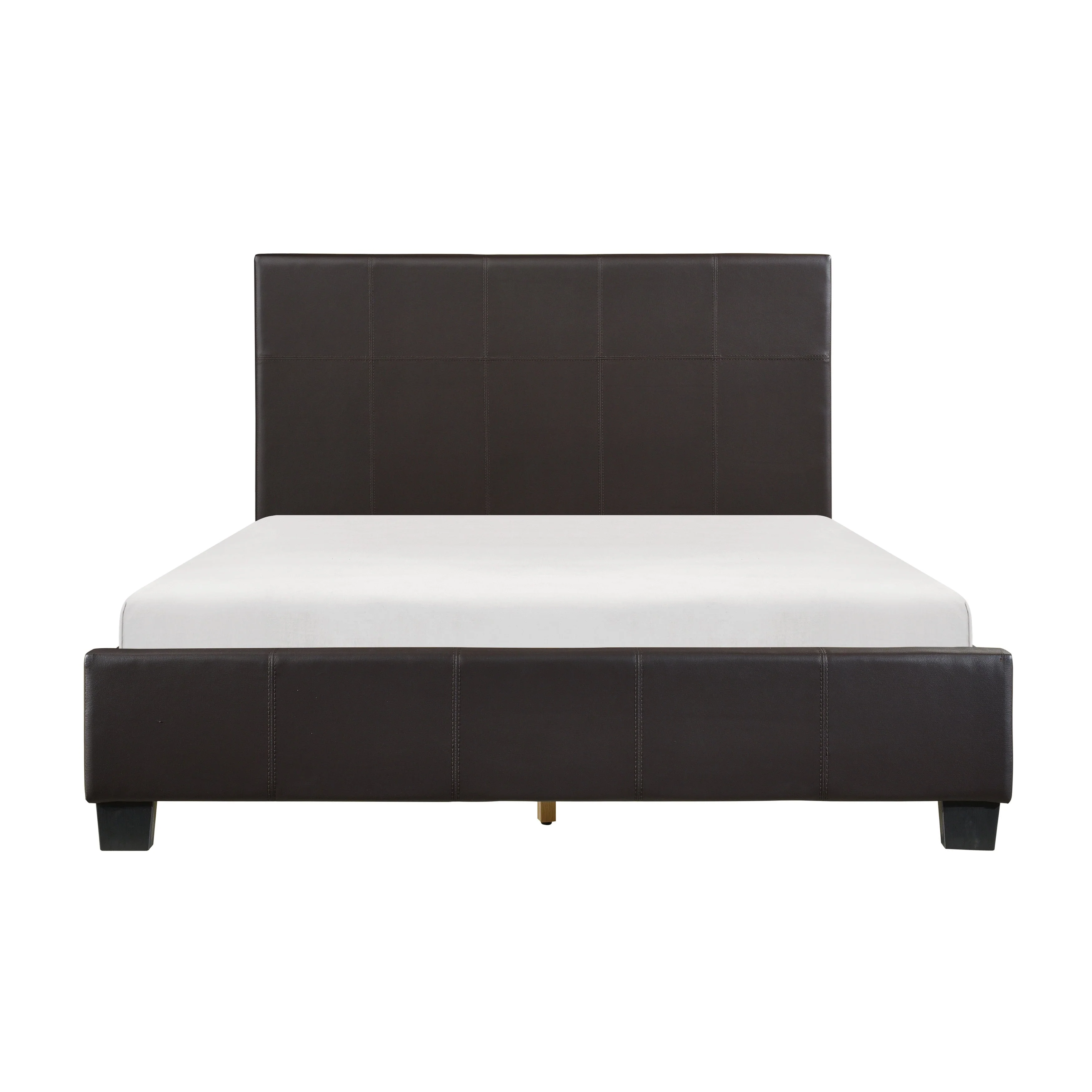 Lorenzi Dark Brown California King Upholstered Platform Bed