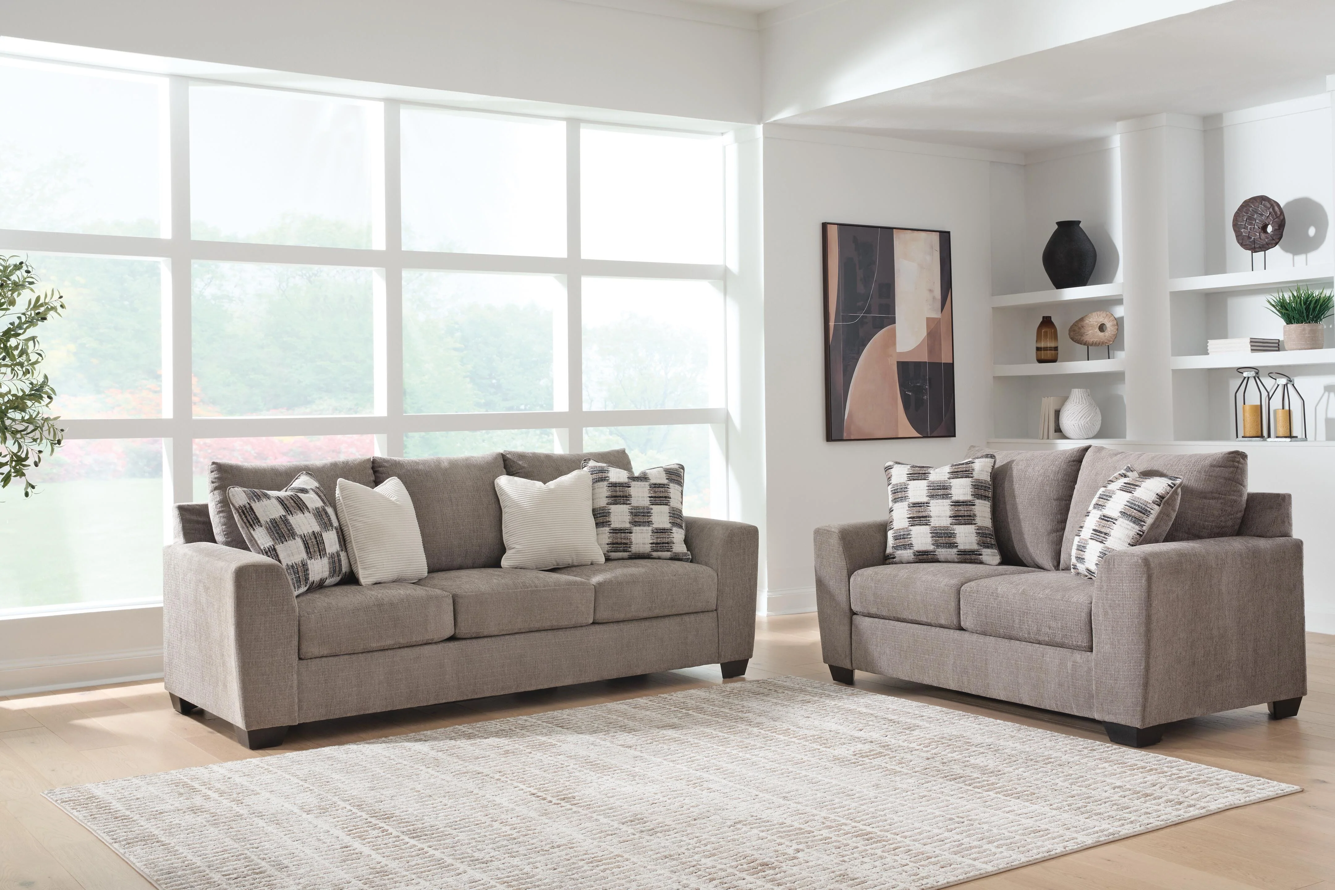 Loreo Truffle Sofa and Loveseat