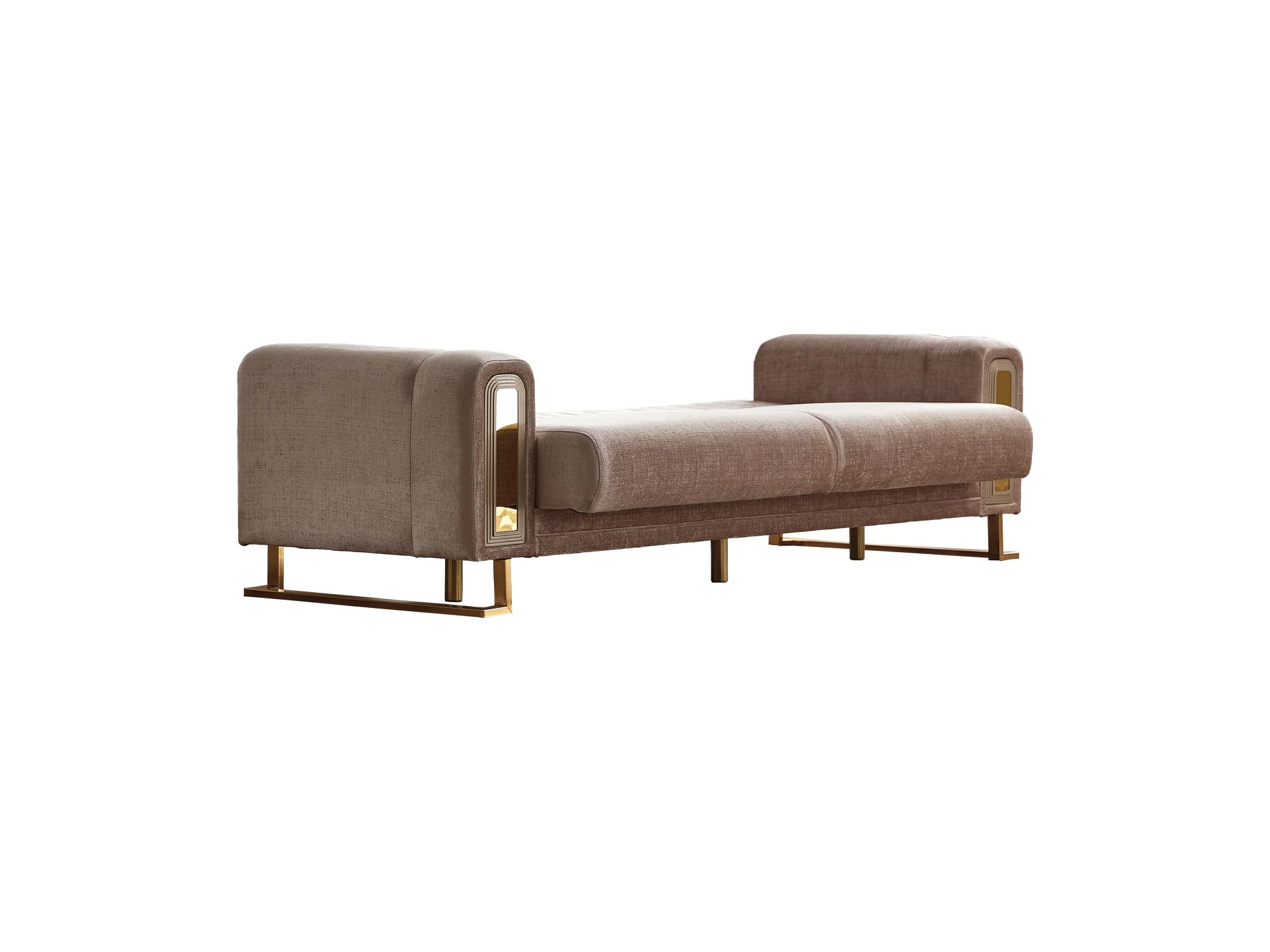 Lotus 3-pieces (Sofa & Loveseat & Chair) Livingroom Set Cream - Image 6
