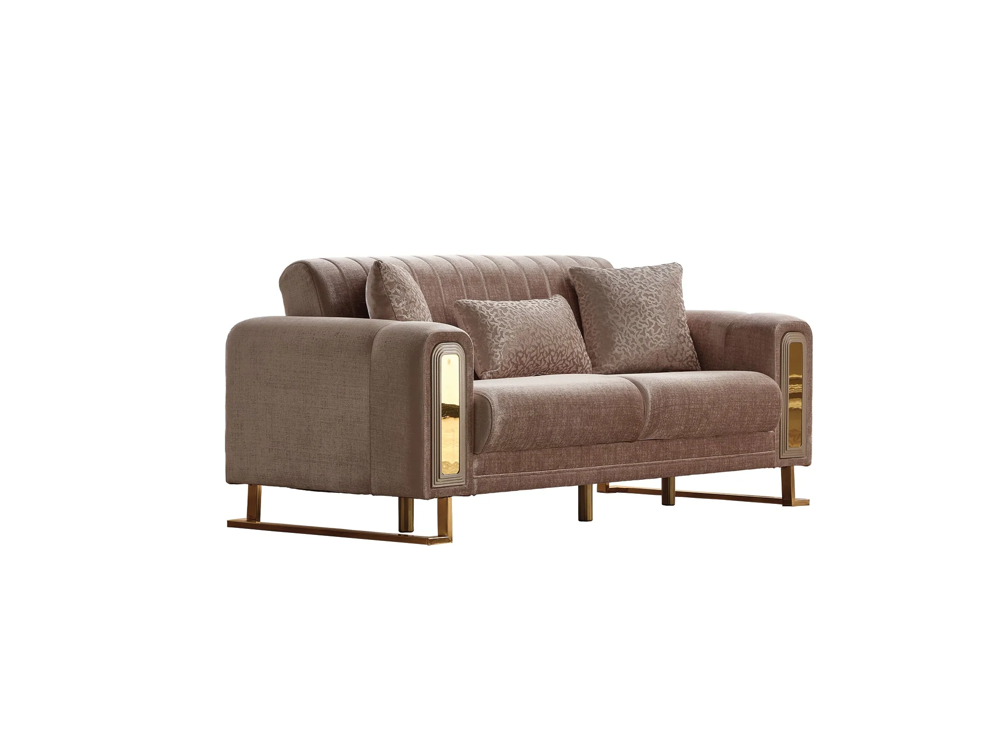 Lotus 3-pieces (Sofa & Loveseat & Chair) Livingroom Set Cream - Image 9