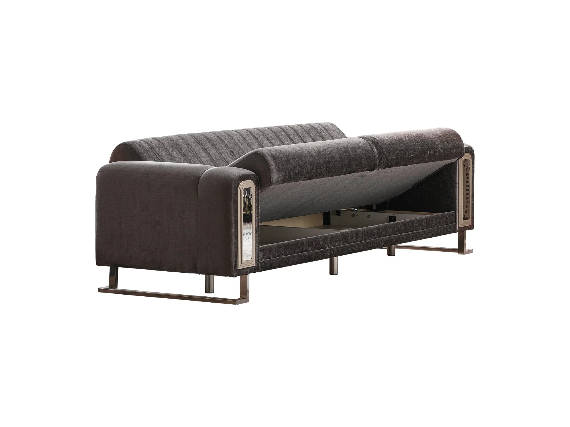 Lotus Grey 3-pieces (Sofa & Loveseat & Chair) Living Room Set - Image 6