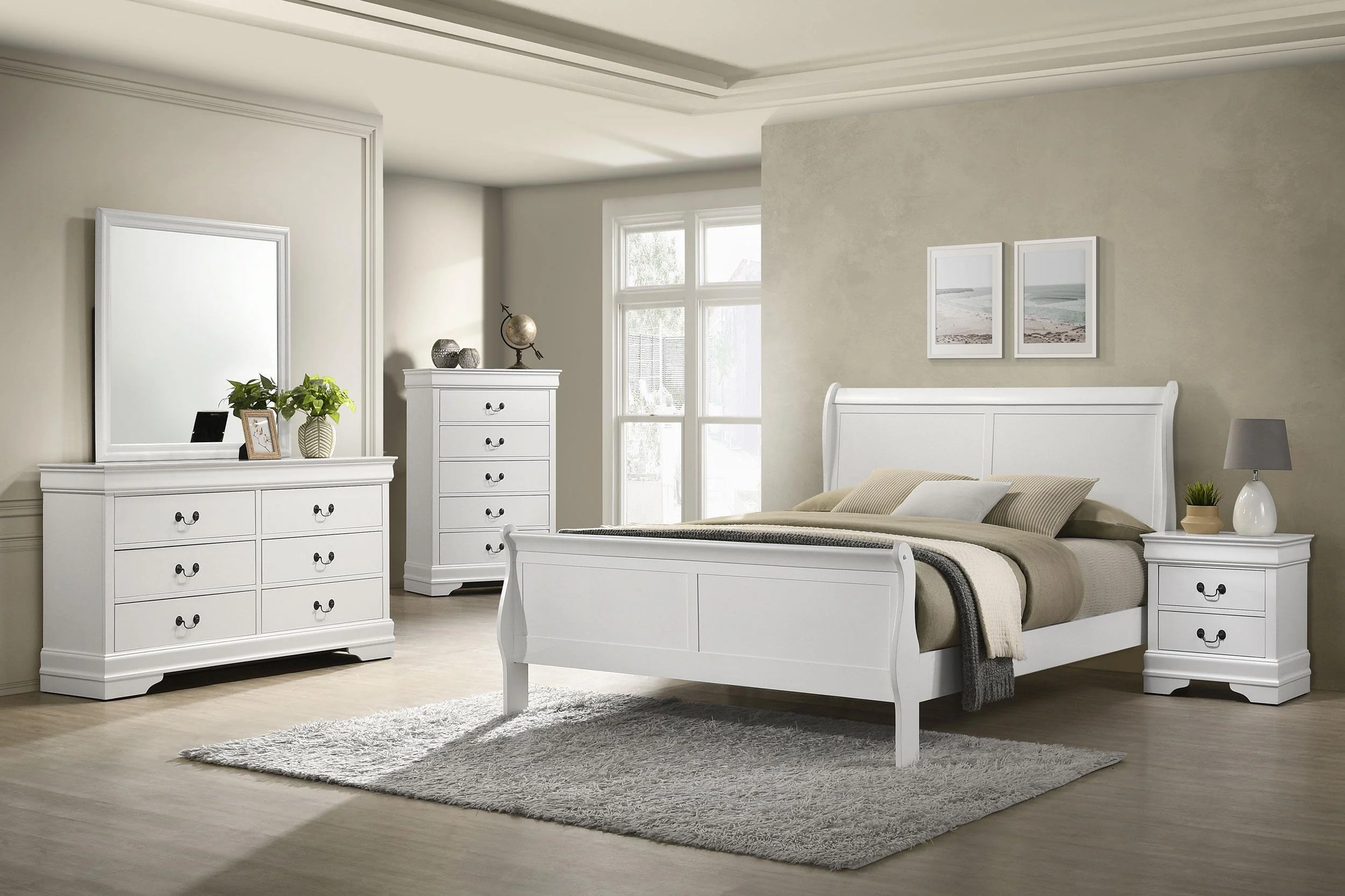 Louis Philippe 5-drawer Bedroom Chest White - Image 12