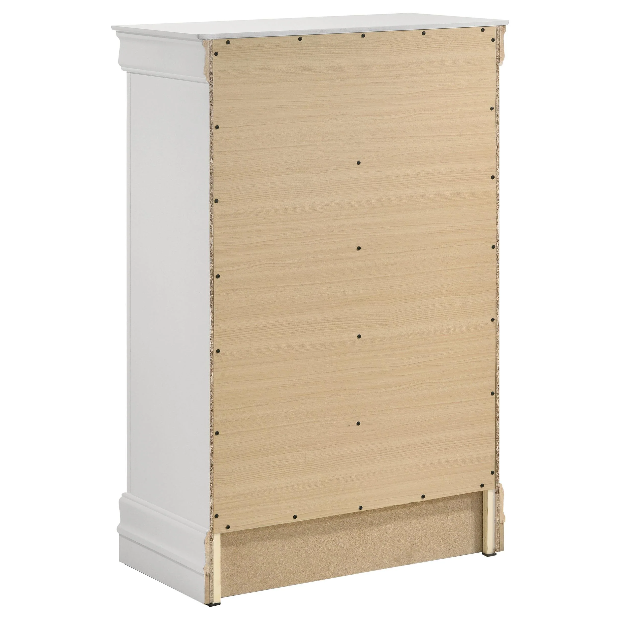 Louis Philippe 5-drawer Bedroom Chest White - Image 5