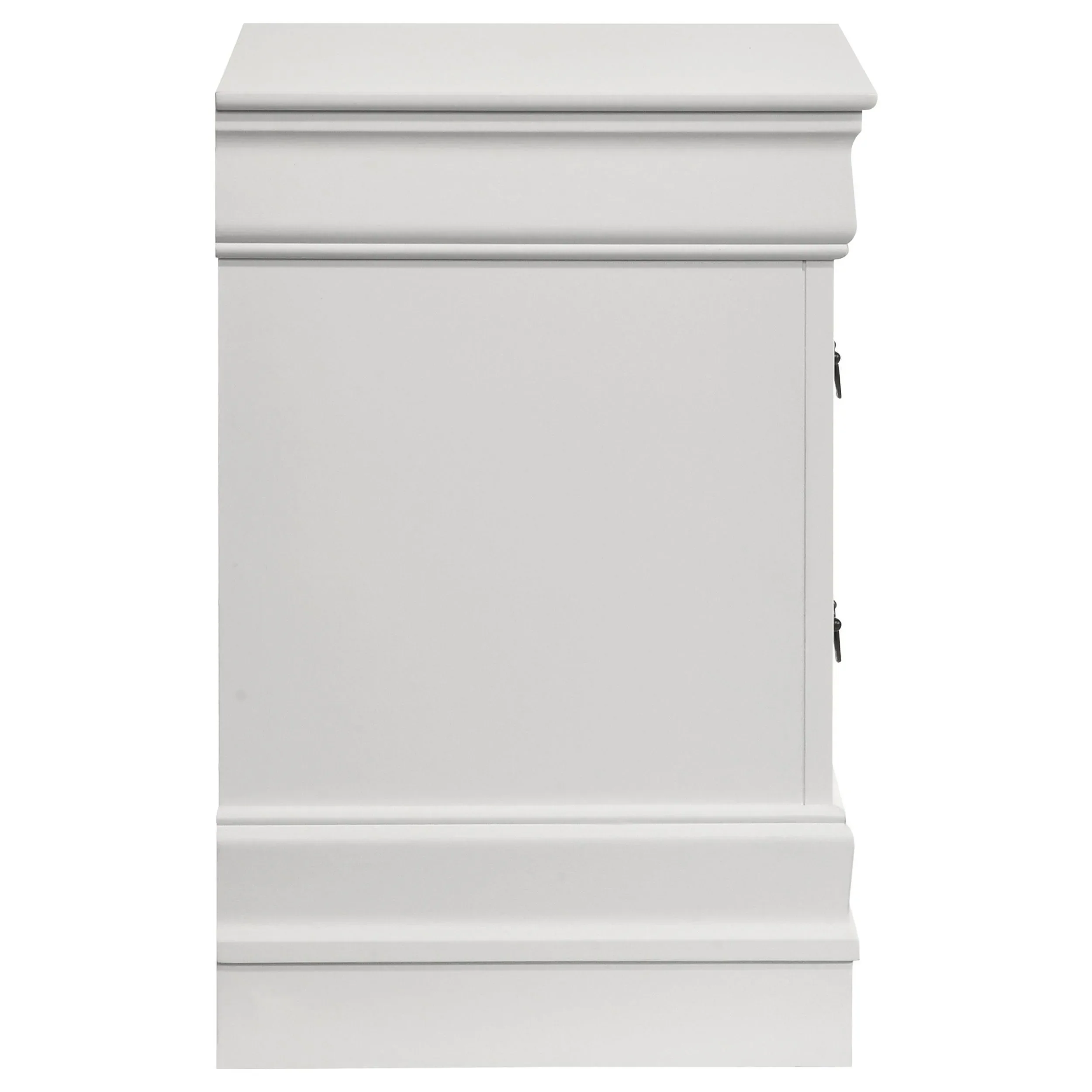 Louis Philippe White 2-drawer Nightstand Bedside Table - Image 9