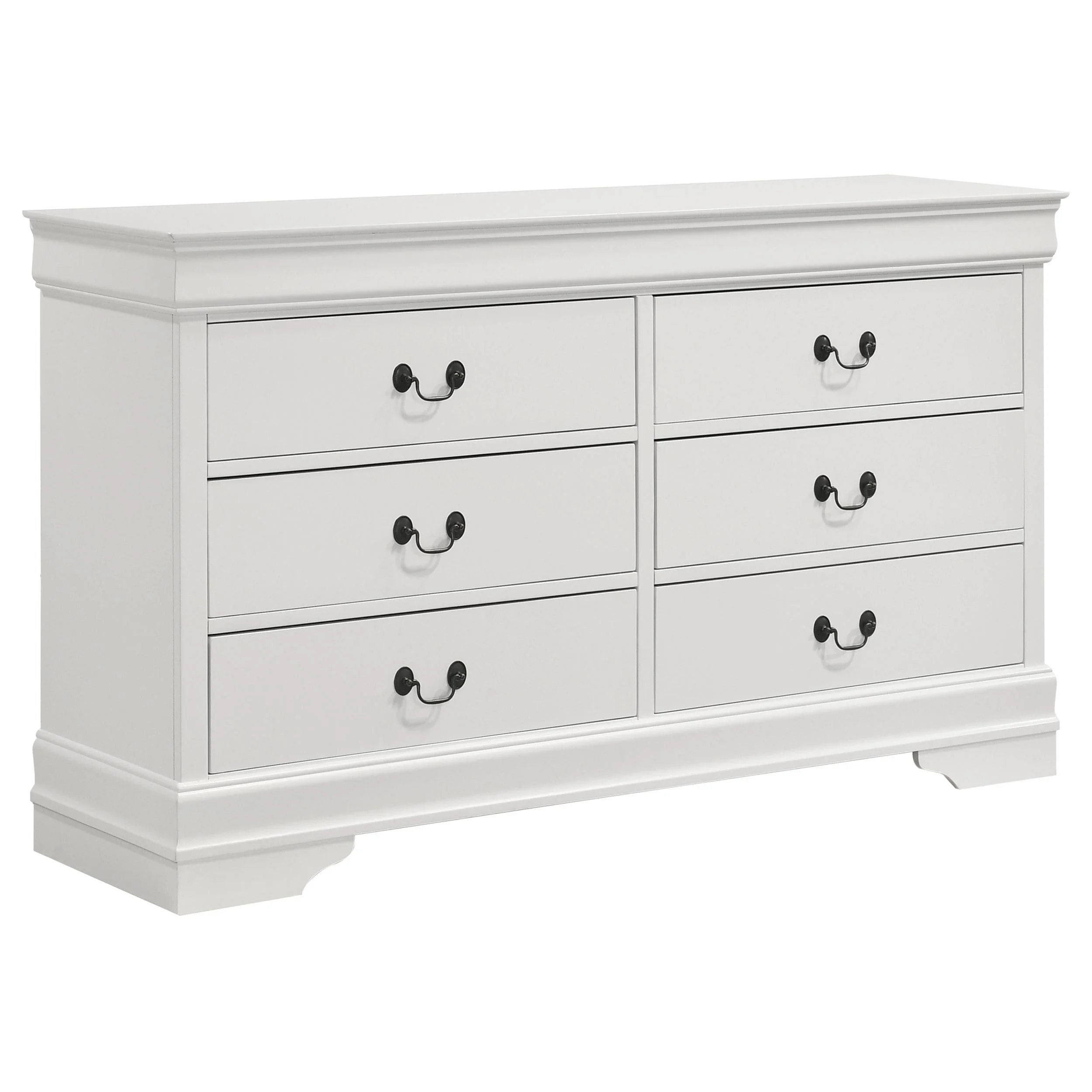 Louis Philippe White 4-Piece Queen Bedroom Set - Image 7