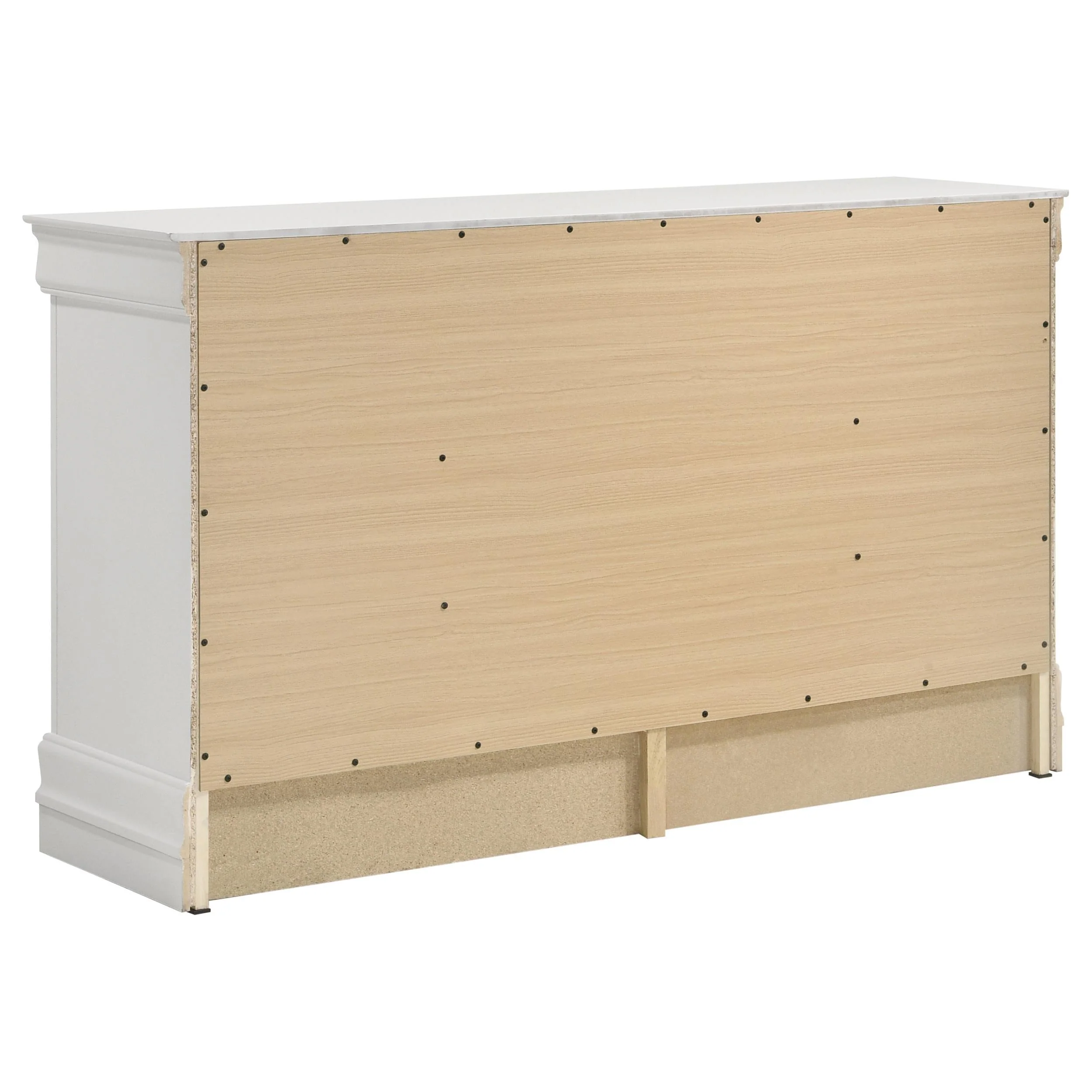 Louis Philippe White 4-Piece Queen Bedroom Set - Image 8