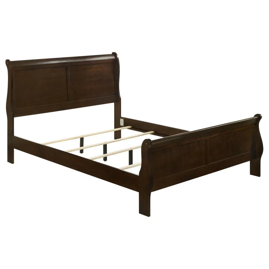 Louis Philippe White 5-Piece Queen Panel Bedroom Set with High Headboard - Image 3