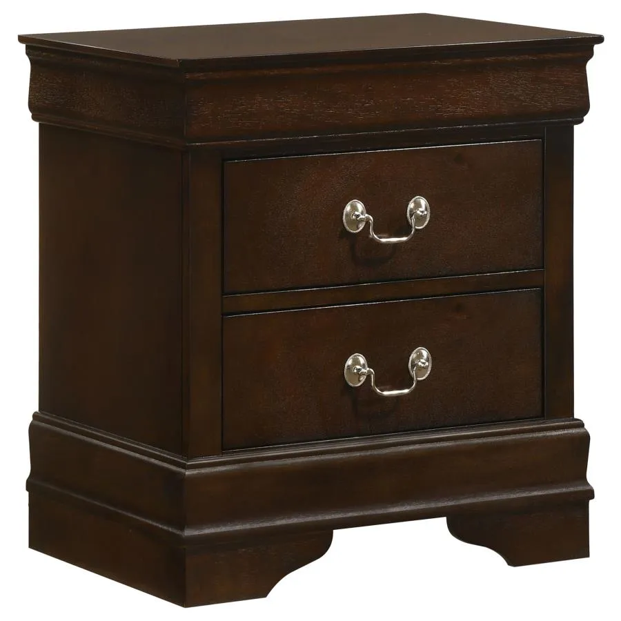 Louis Philippe White 5-Piece Queen Panel Bedroom Set with High Headboard - Image 5
