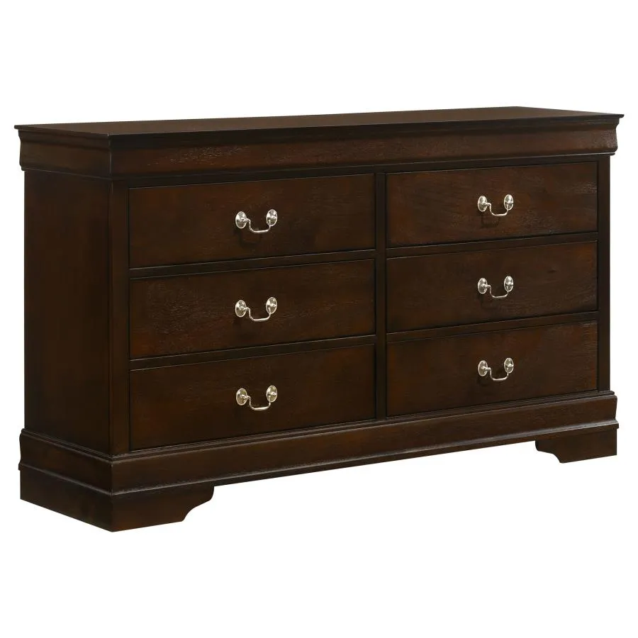 Louis Philippe White 5-Piece Queen Panel Bedroom Set with High Headboard - Image 8